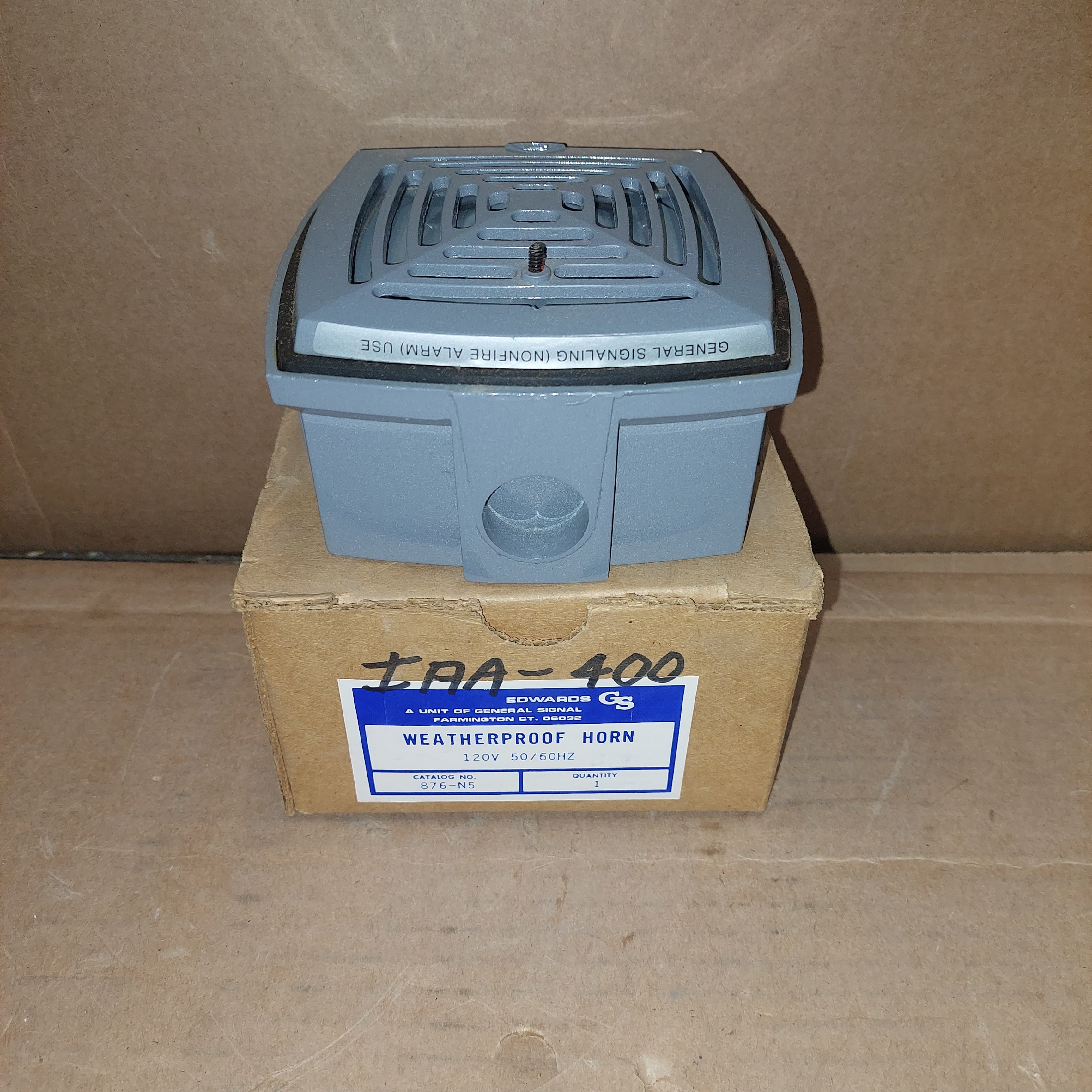 EDWARDS SIGNALING 876-N5 Weatherproof Vibrating Horn,120V New