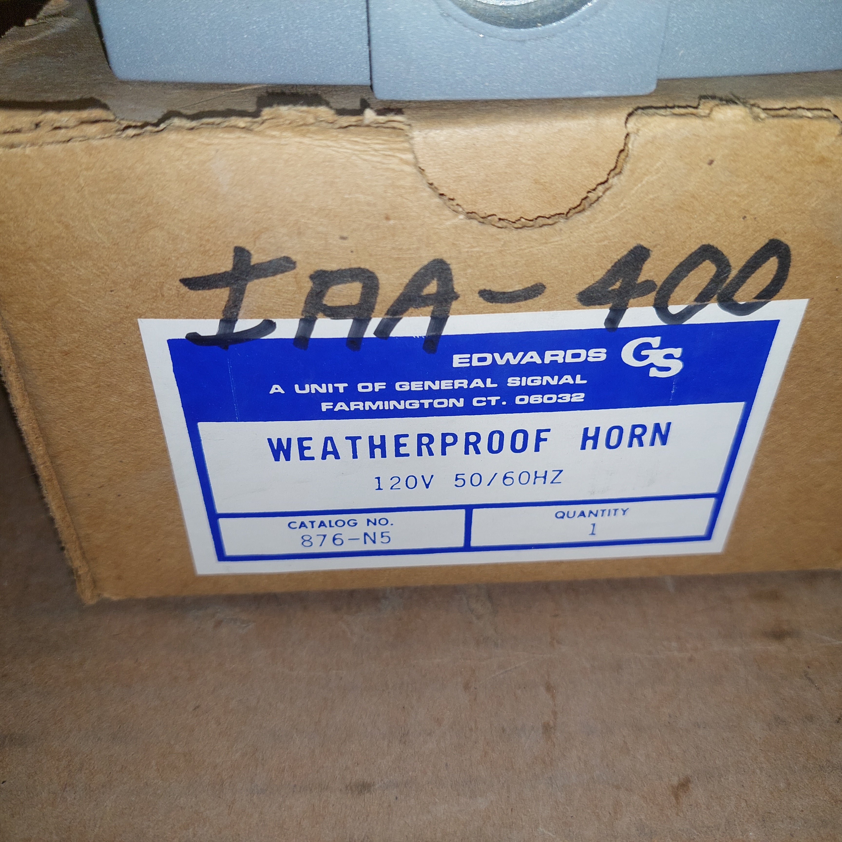 EDWARDS SIGNALING 876-N5 Weatherproof Vibrating Horn,120V New