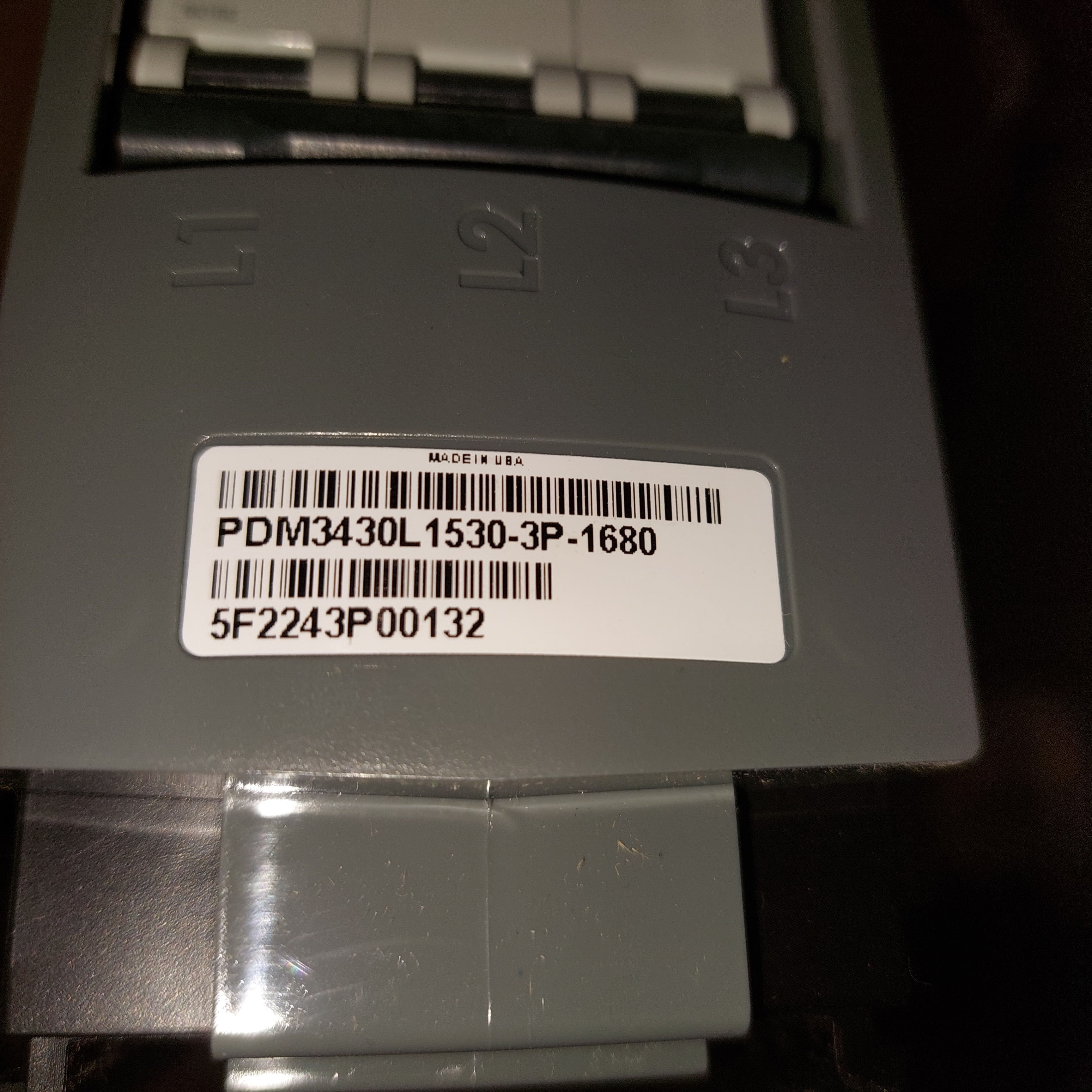 Schneider PDM3430L1530-3P-1680 Power Distribution Module 3PH 30A L1530 New