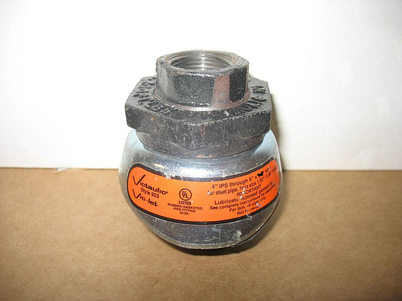 Victaulic Vic-Let Strapless Outlet Style 923, 4" IPS - 8", 1/2" NPT Outlet New