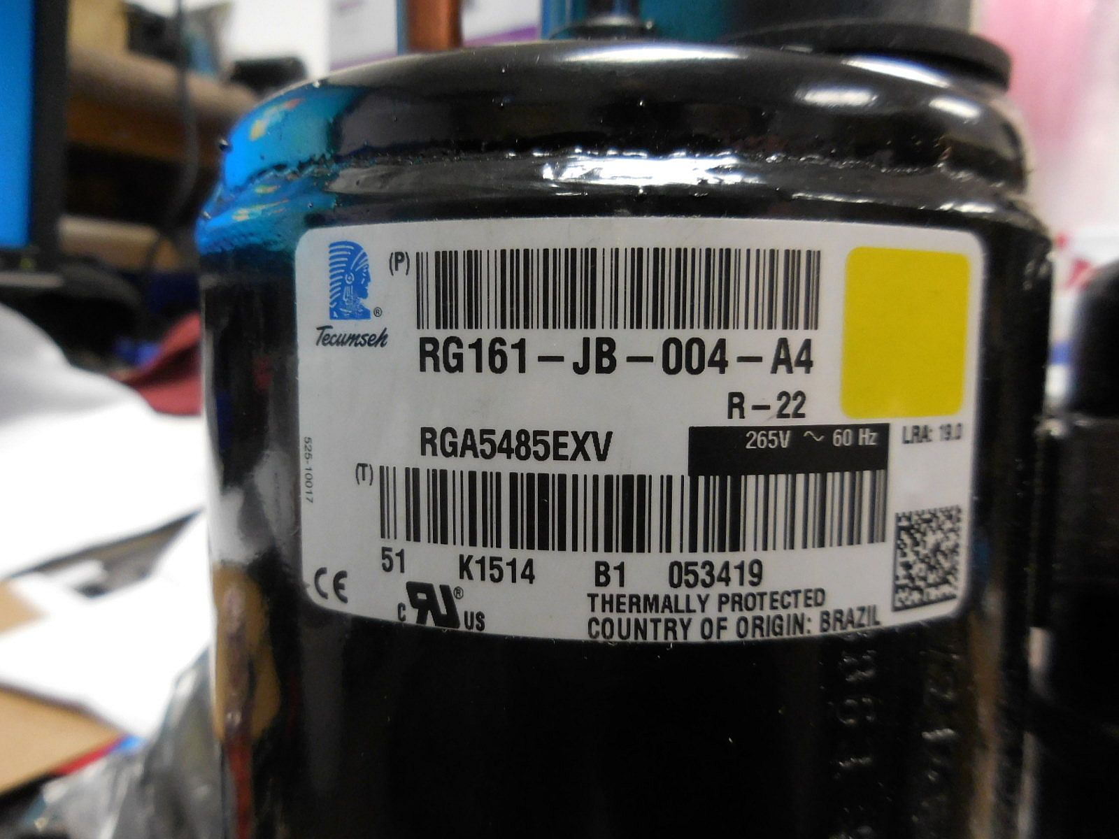 Trane ServiceFirst Compressor COM07075 3/4 Ton R22 X39000937010E New
