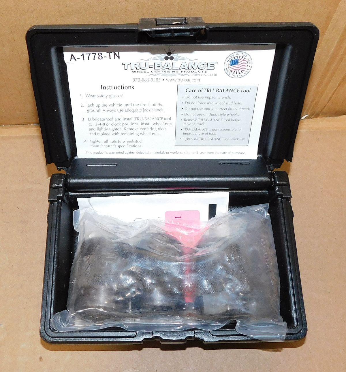 Tru-Balance Wheel Centering Tool A-1778-TN New