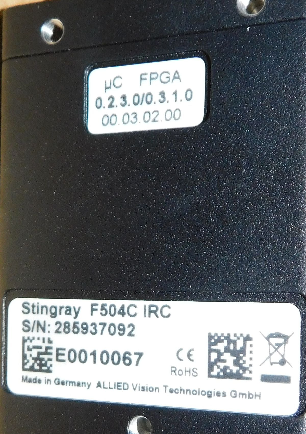 Allied Vision Stingray F504C IRC 5 MP Machine Vision Color Camera 447634 New