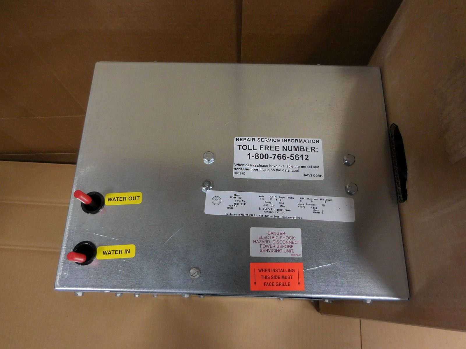 Haws HCR8 8 GPH Remote Water Chiller New