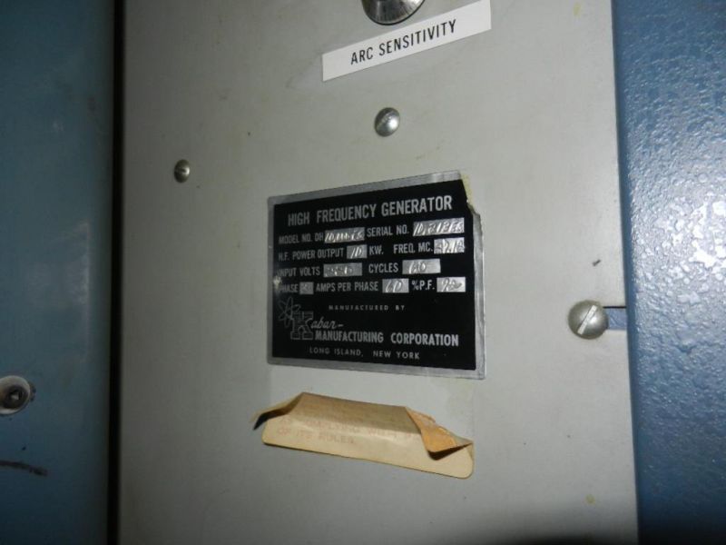 Kabar RF Heat Sealer Model 10000FS 10KW "Make Offer Before We Scrap it"