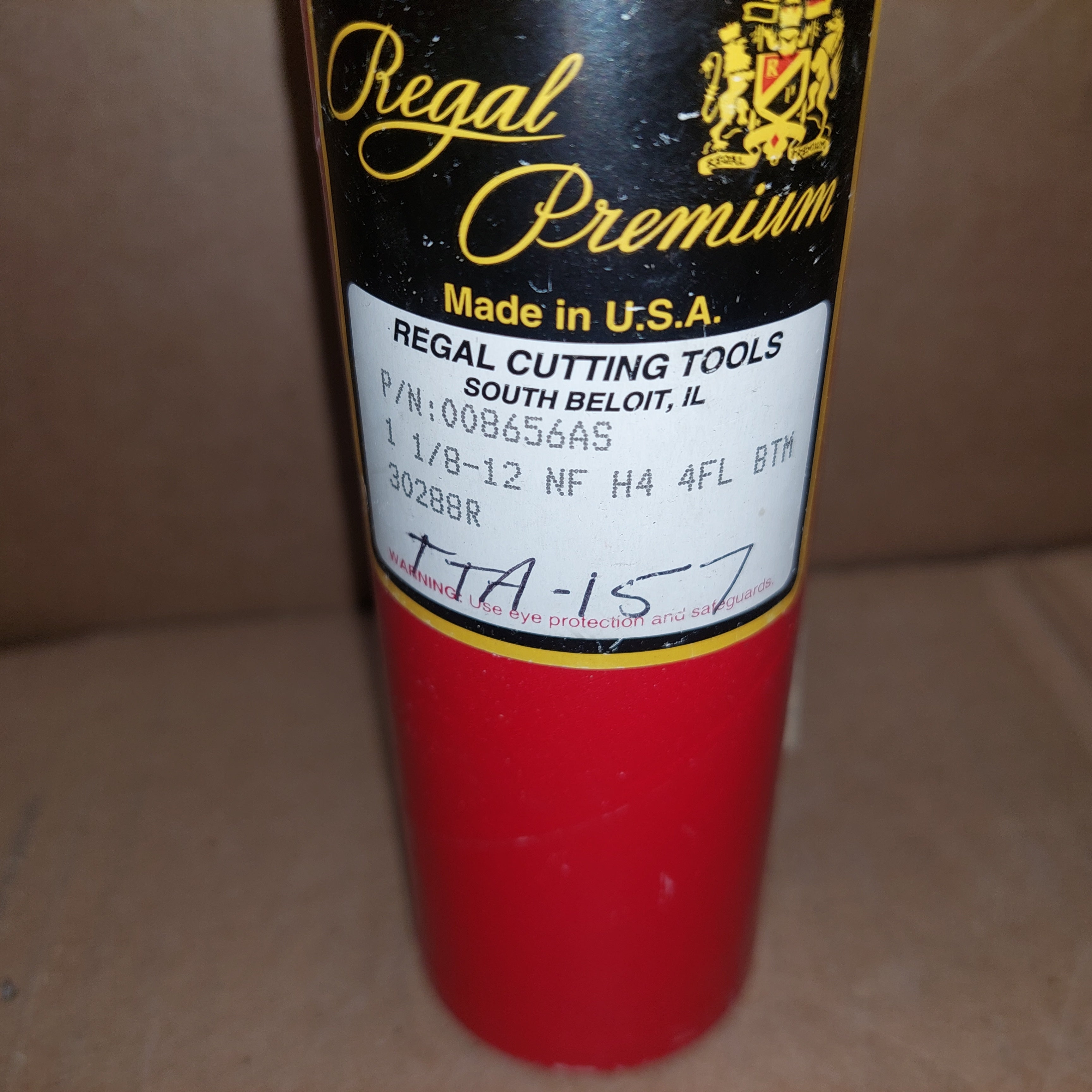 Regal Cutting Tools 008656AS 1 1/8-12, NF H4 4FL BTM Straight Bottoming New