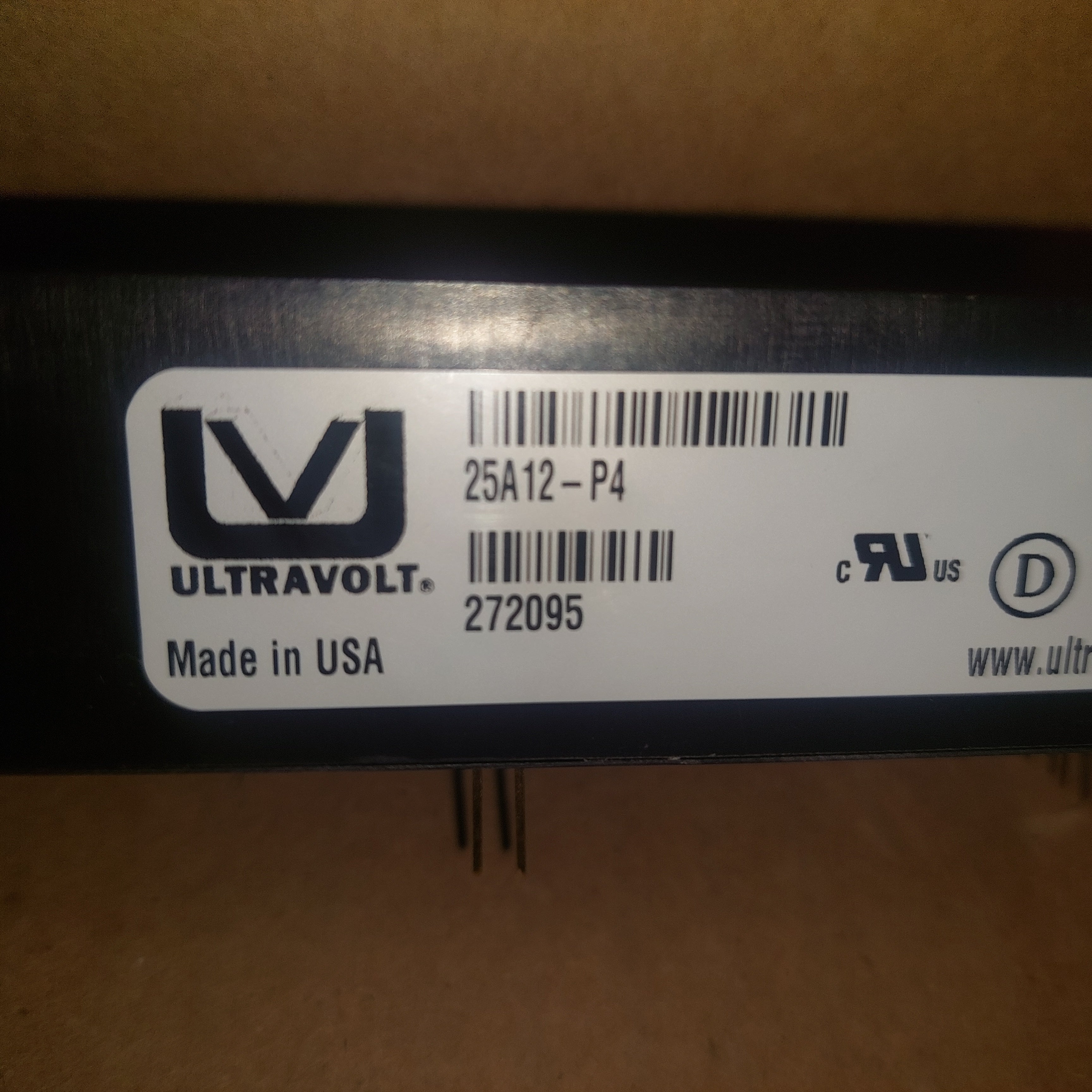Ultravolt 25A12-P4 DC to DC Convertor 12V Input 25kV Output Used