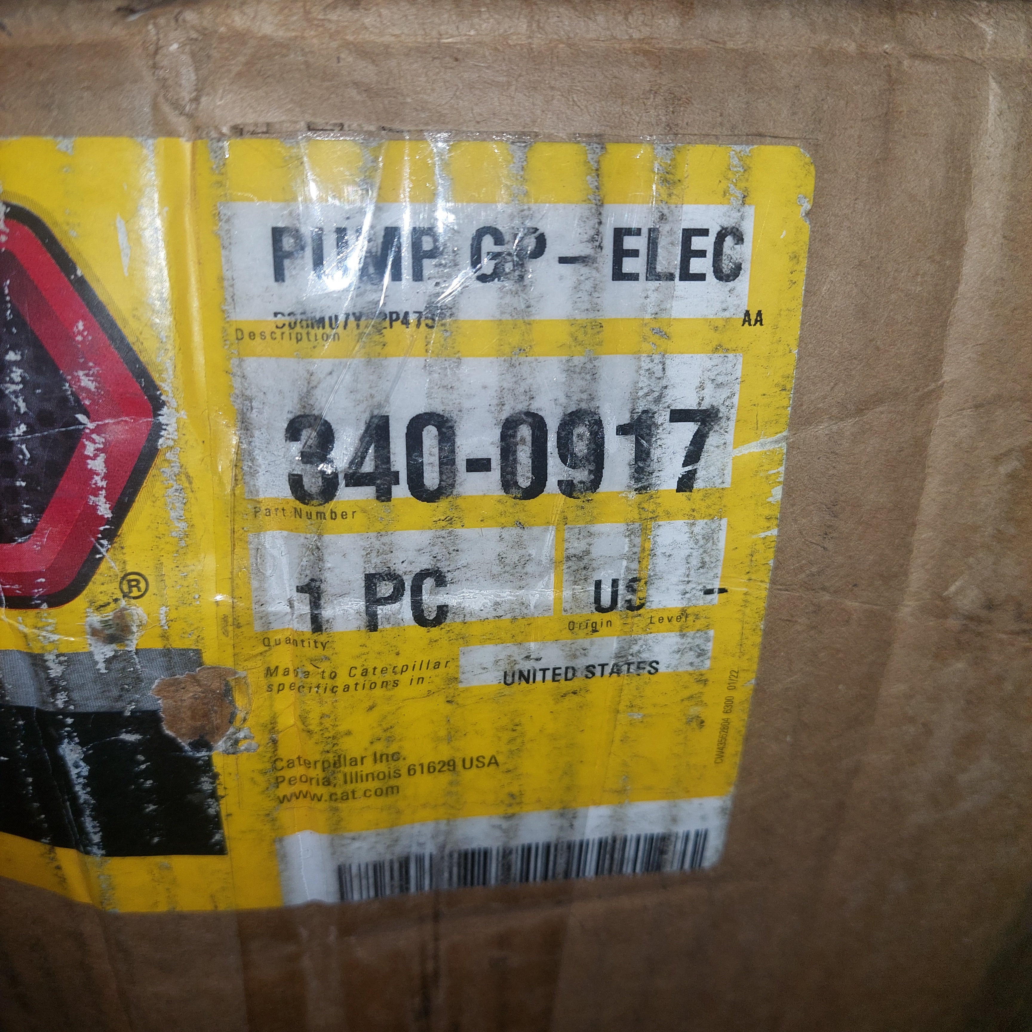 Caterpillar 340-0917 Hydraulic Secondary Steering Pump 735B 740B New