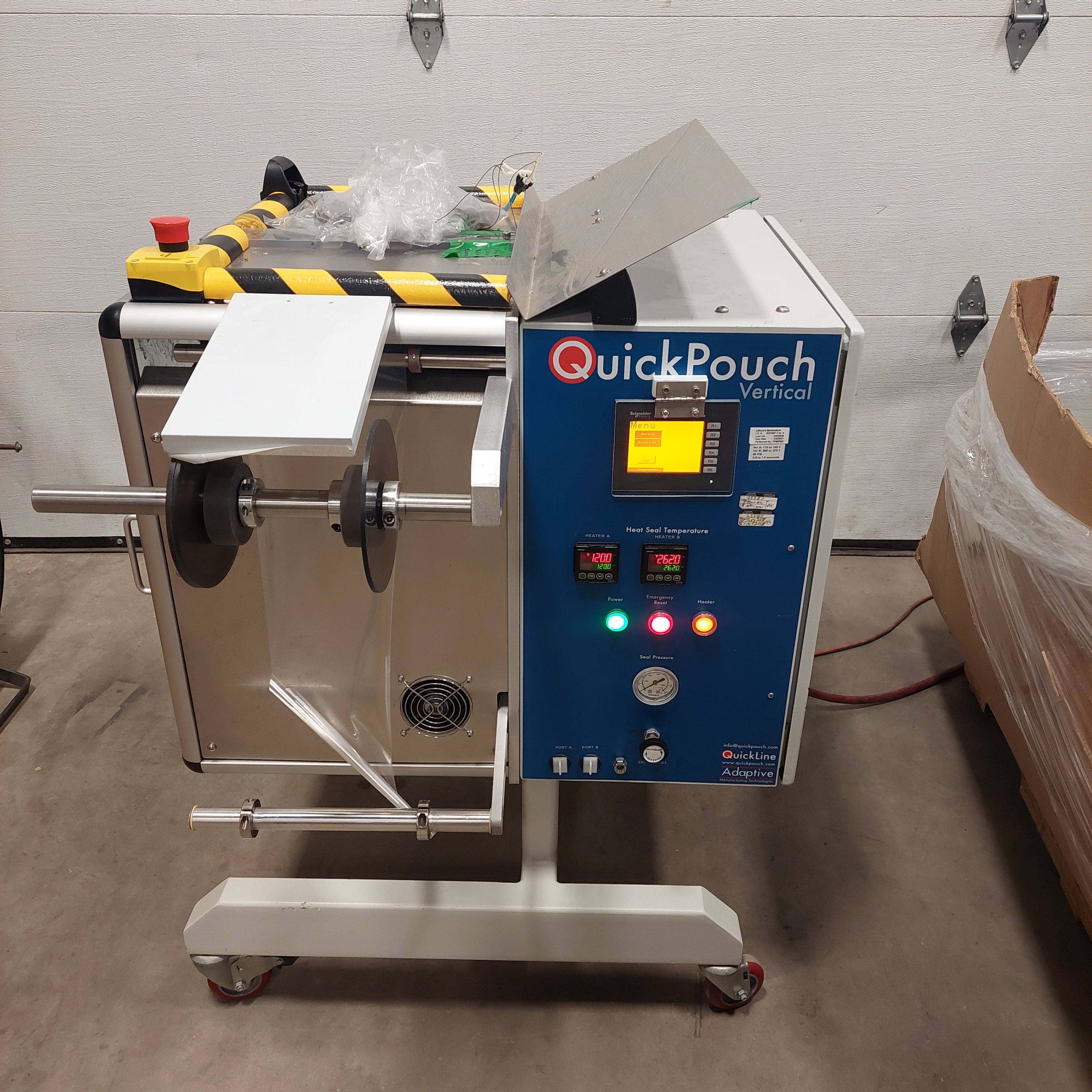 QuickPouch Vertical QuickLine Adaptive Automated Form Fill Seal System Used