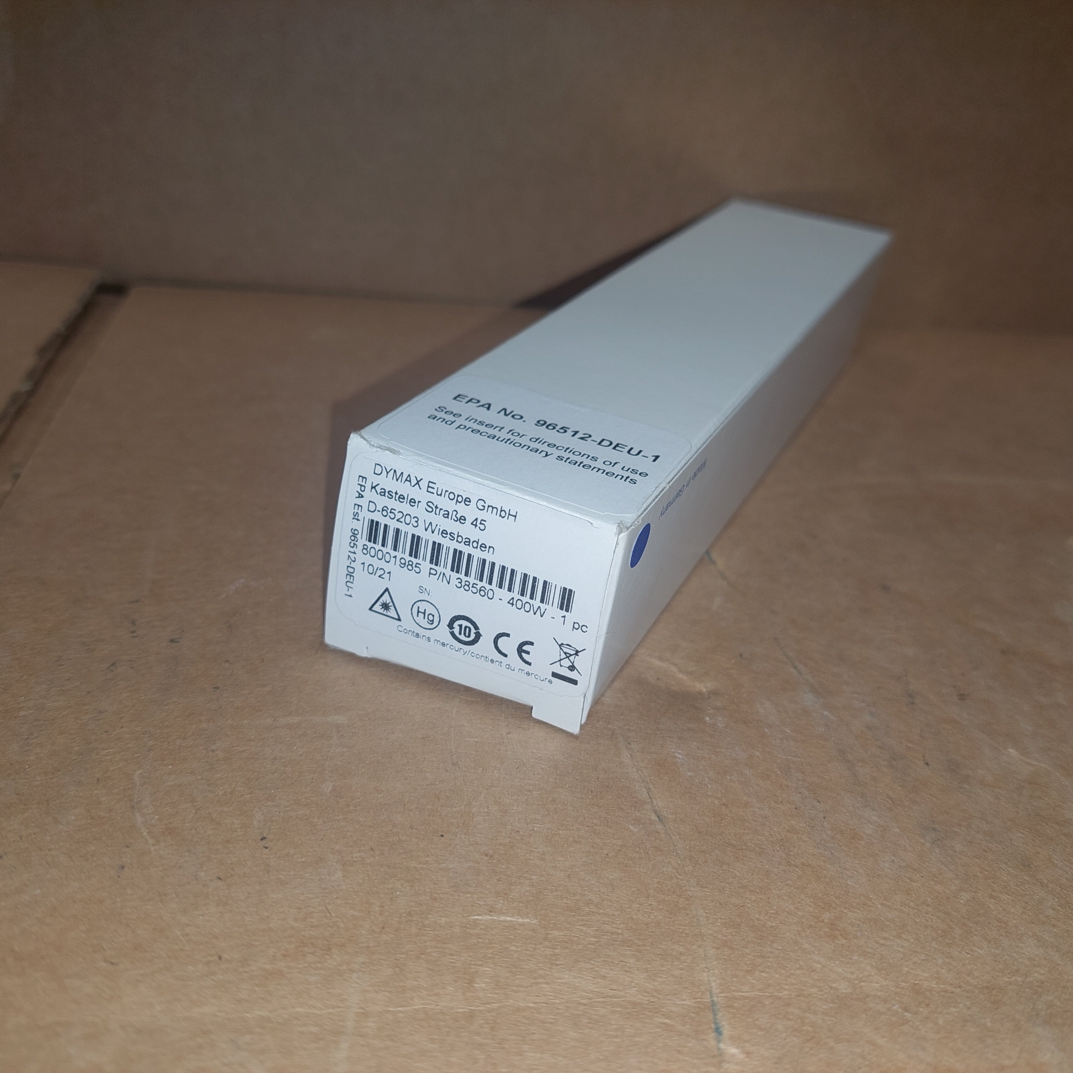 2021 Dymax PN: 38560, 400W GENUINE FACTORY UV Curing Bulb New In Box