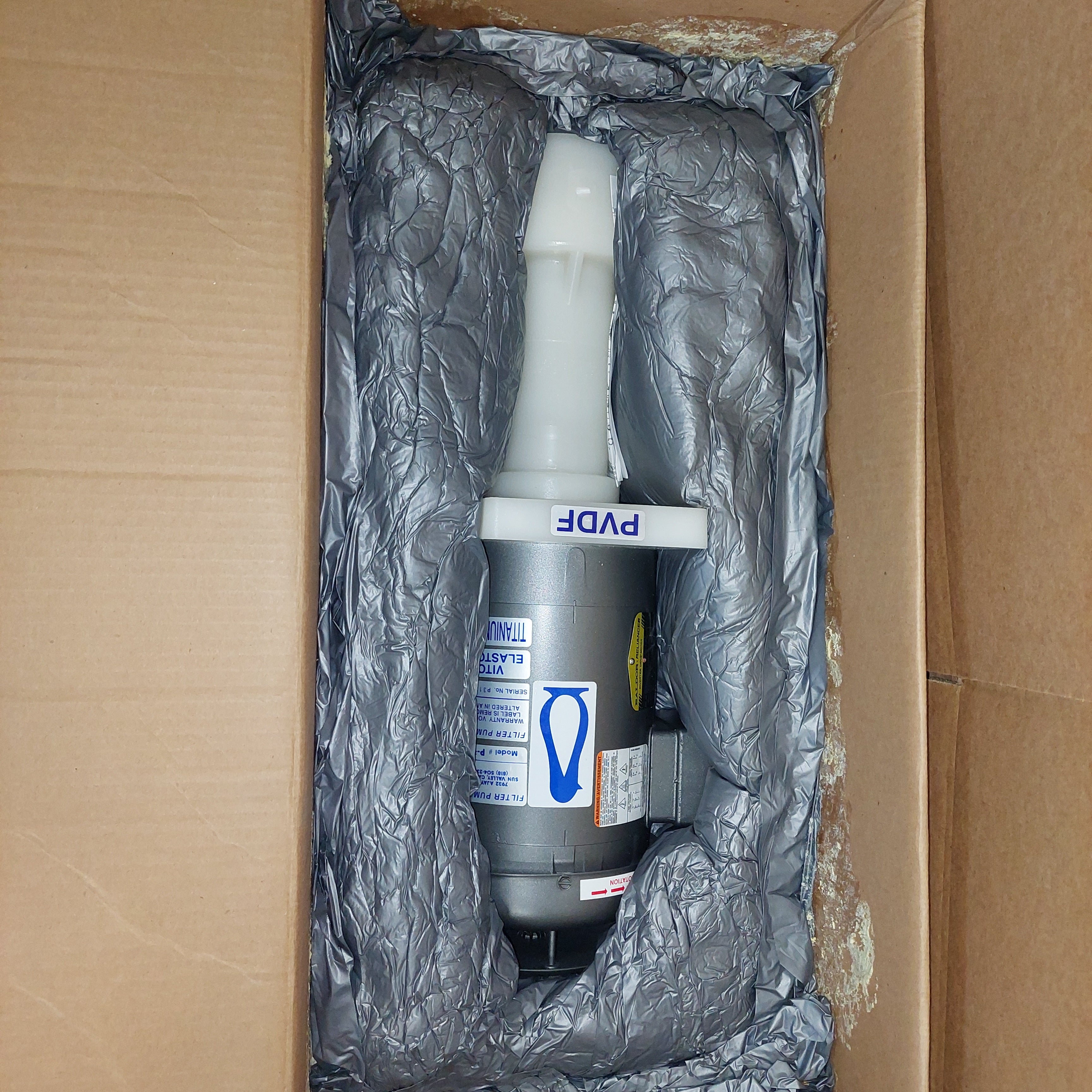 Penguin P-3/4 HP CK Vertical Filter Pump Viton PVDF Titanium 230/460V New
