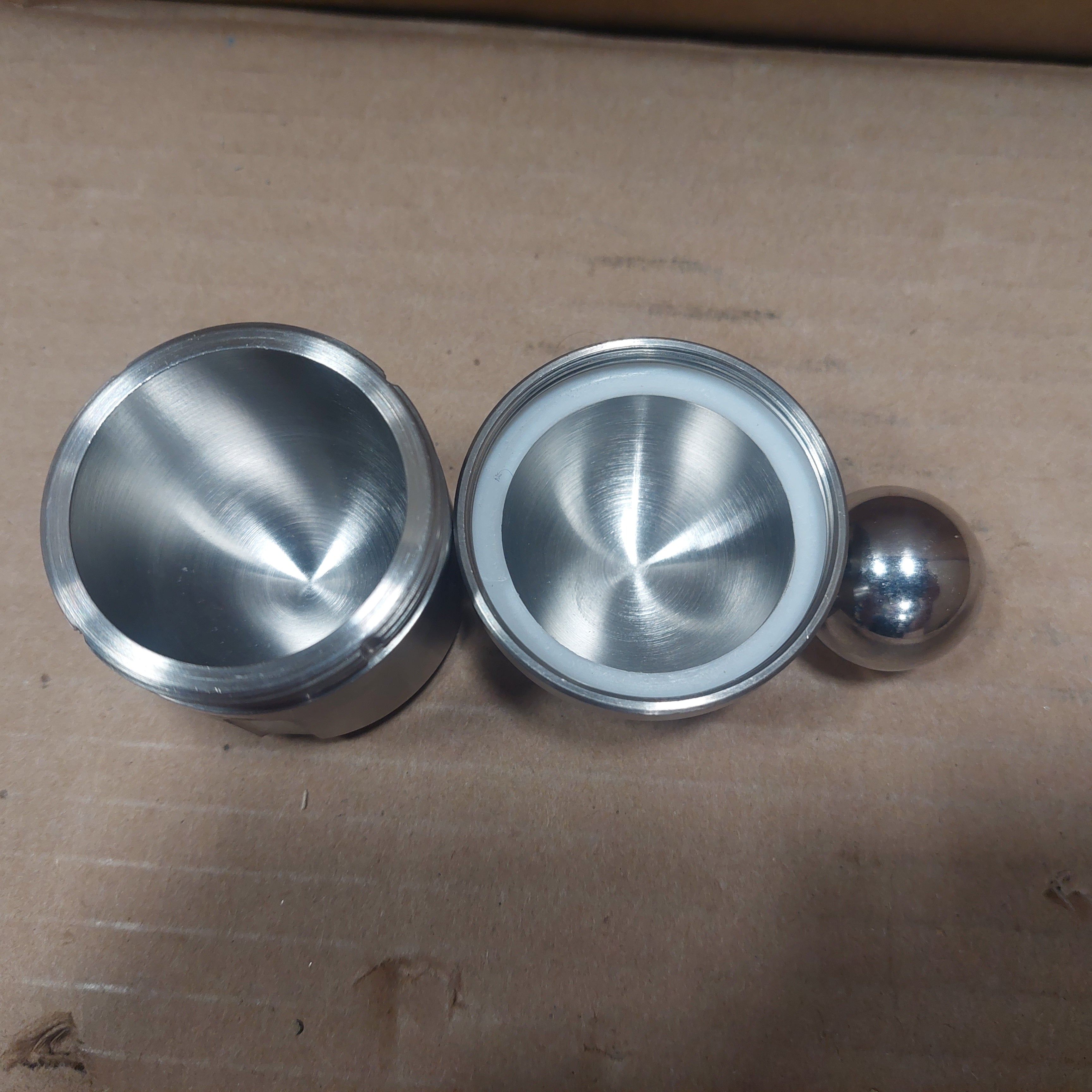 RETSCH 014620216 Grinding Jar, Mixer Ball Stainless Steel 50 mL 1.4112 Used