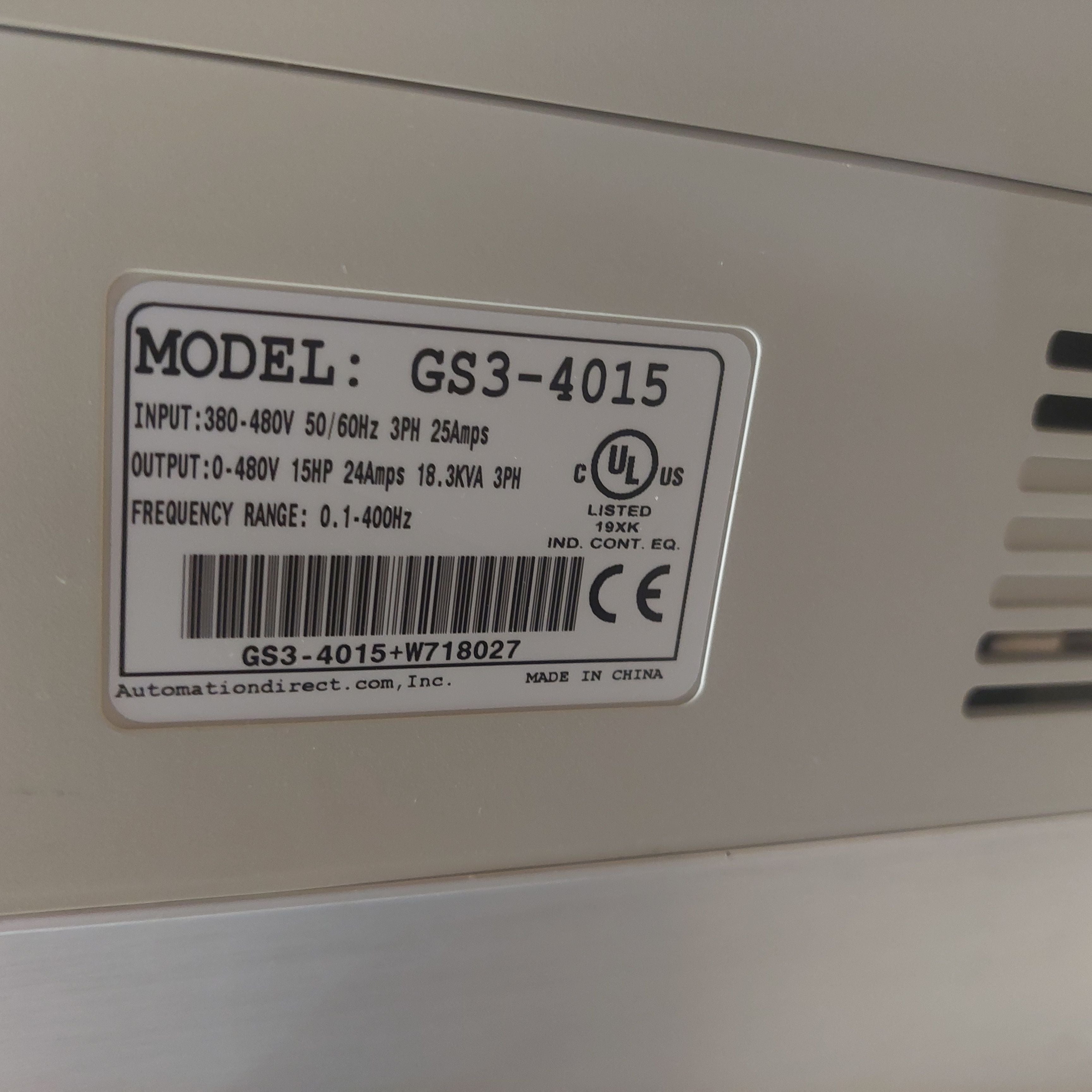 Automation Direct GS3-4015 Drive 15HP 460V Dura Pulse in Original Box