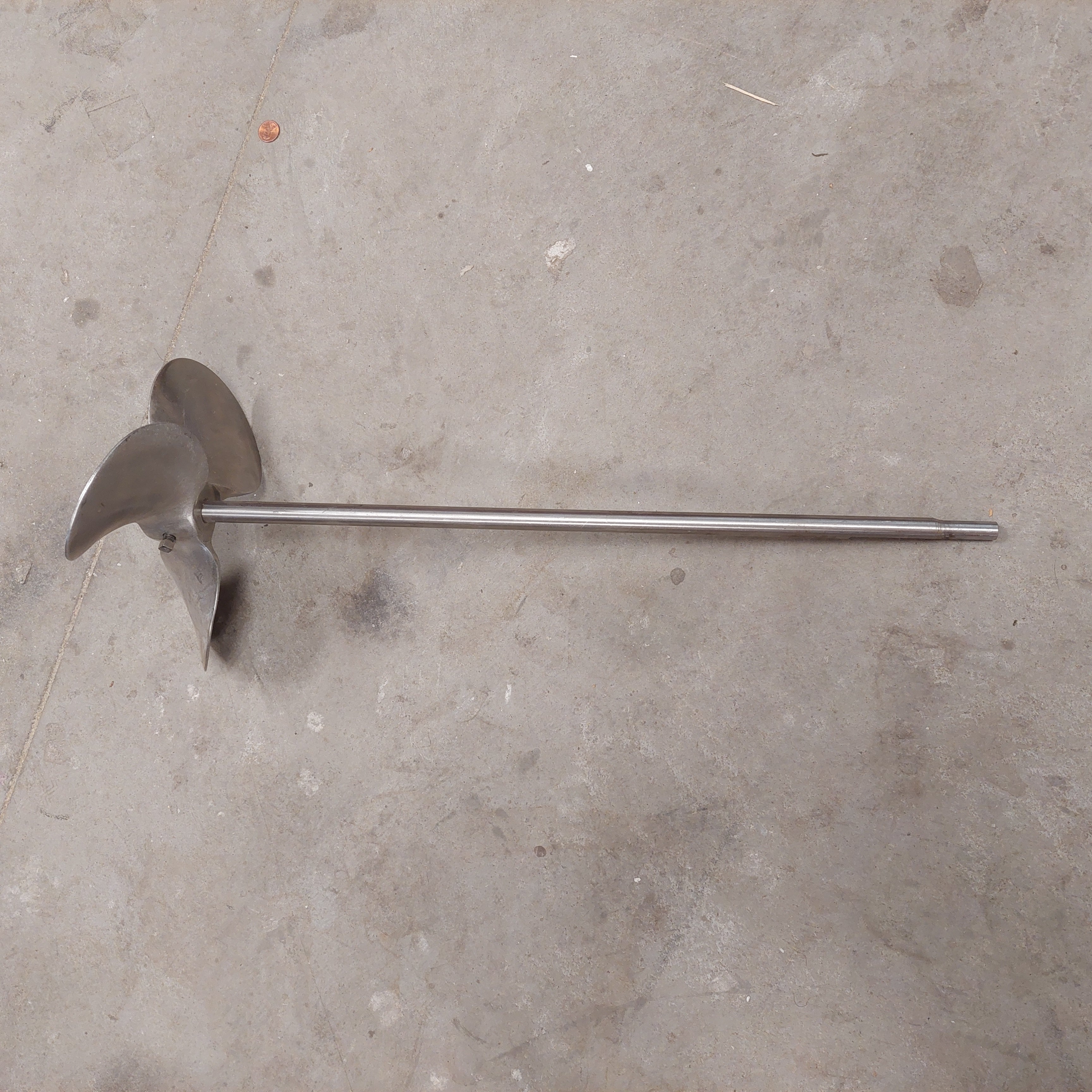 24" 3-Blade 316 Stainless Steel Mixing Shaft 5/8"