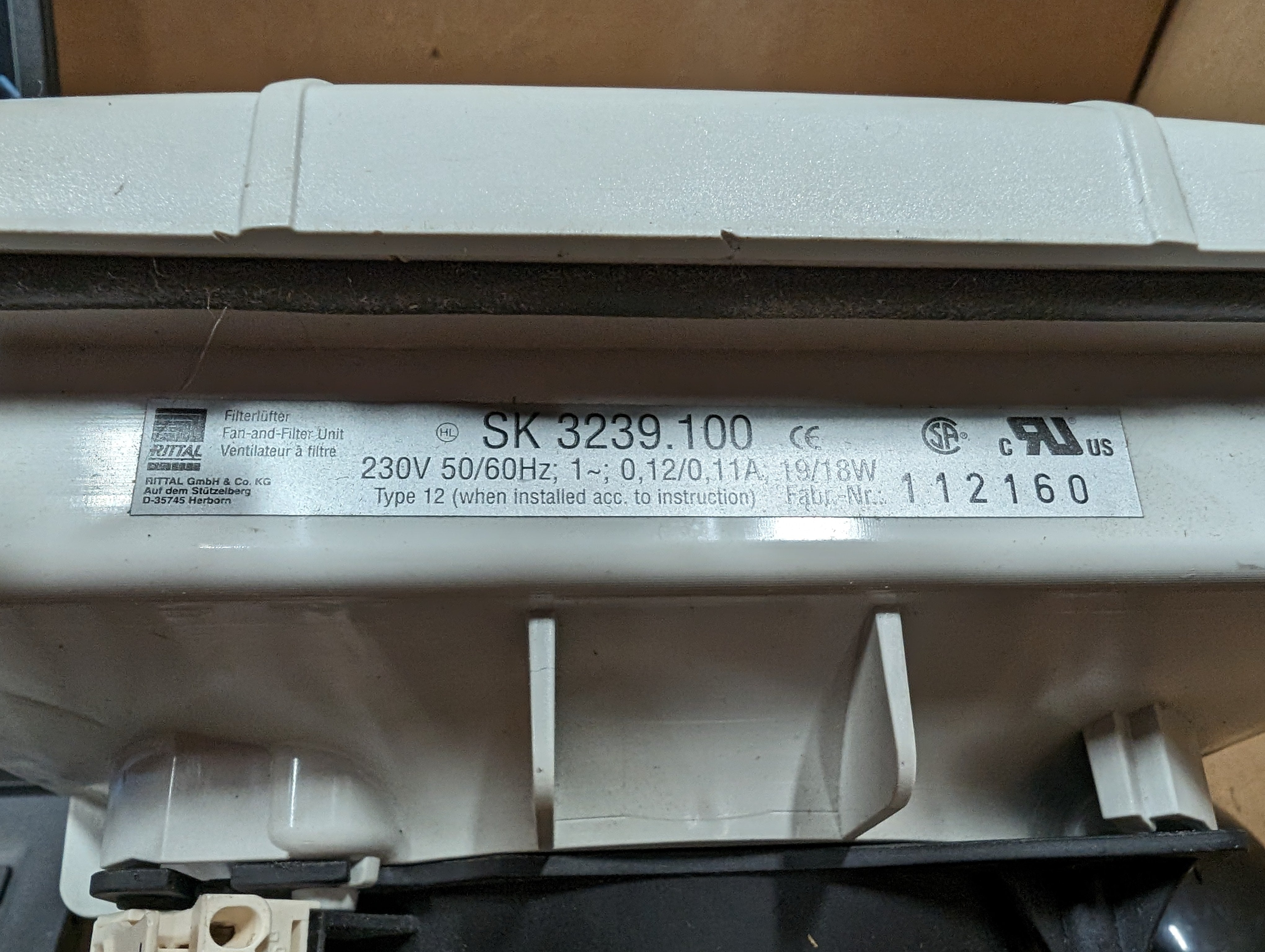 Rittal SK 3239.100 Case Fan 230V 18W Ebmpapst DV 4650-470 Used