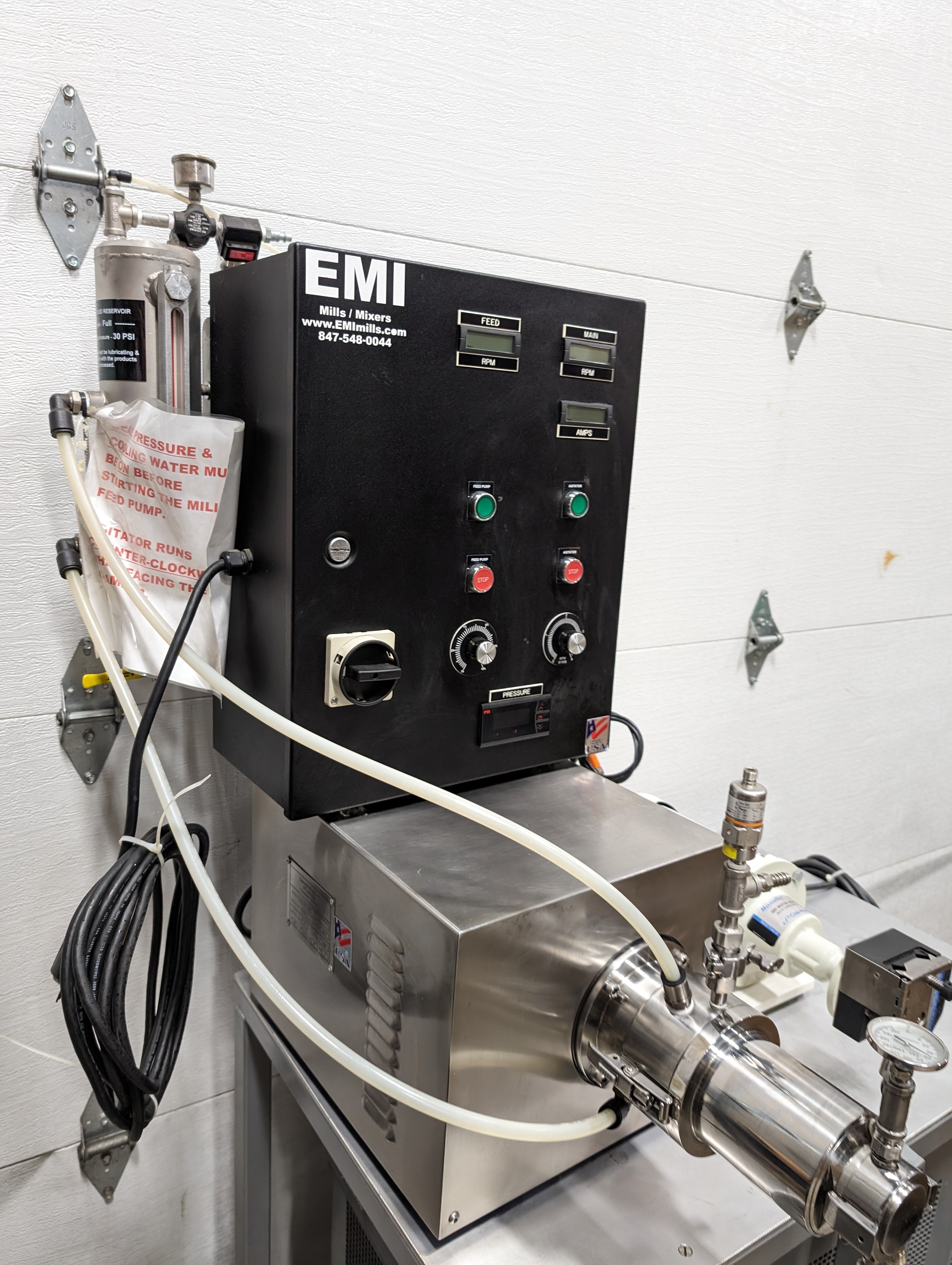 2012 EMI Engineered Mills Inc. Pilot Mill 0.4L VSE TEFC 5HP 230V Used
