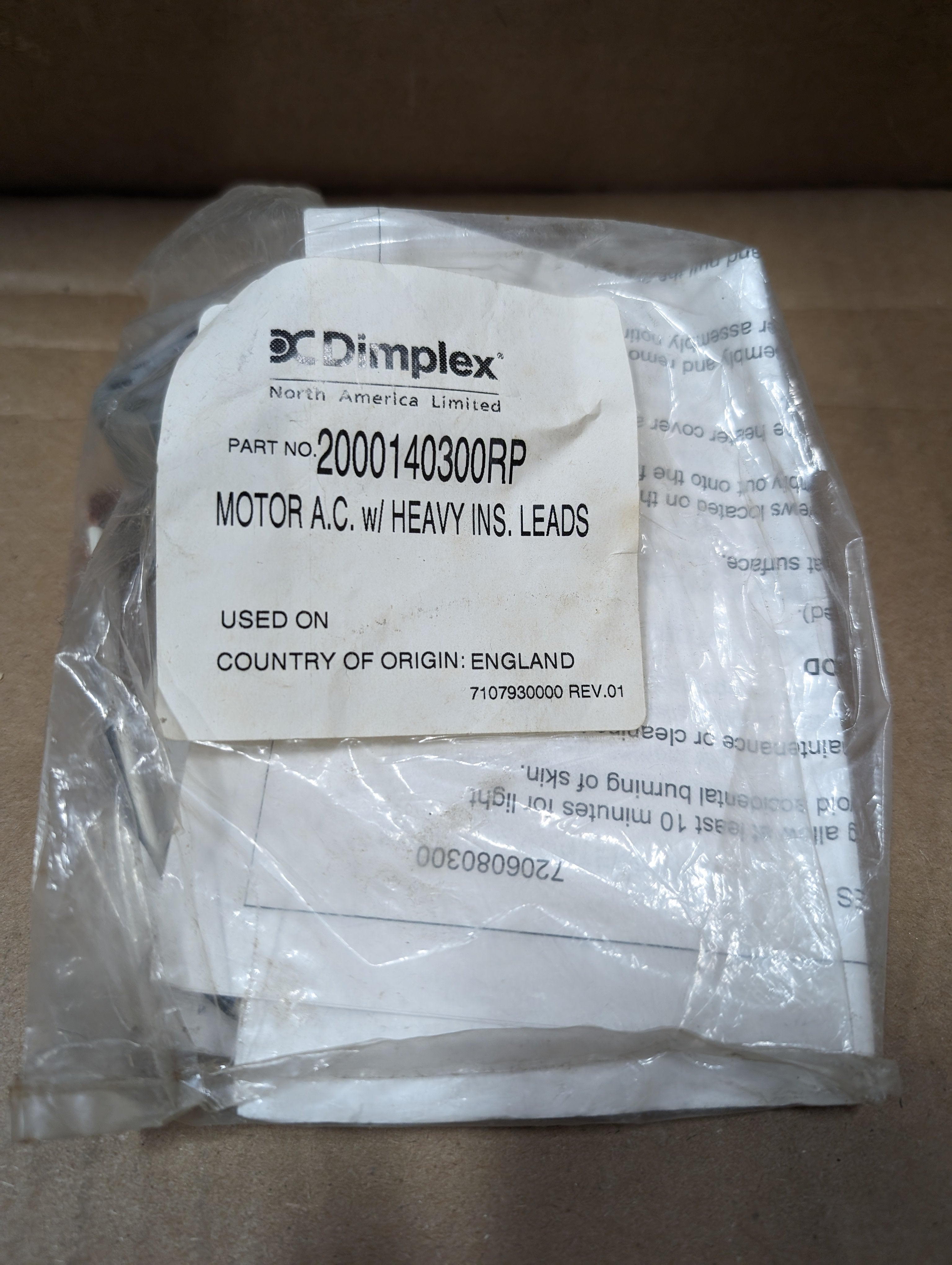 Dimplex 2000140300RP Motor Reflector New