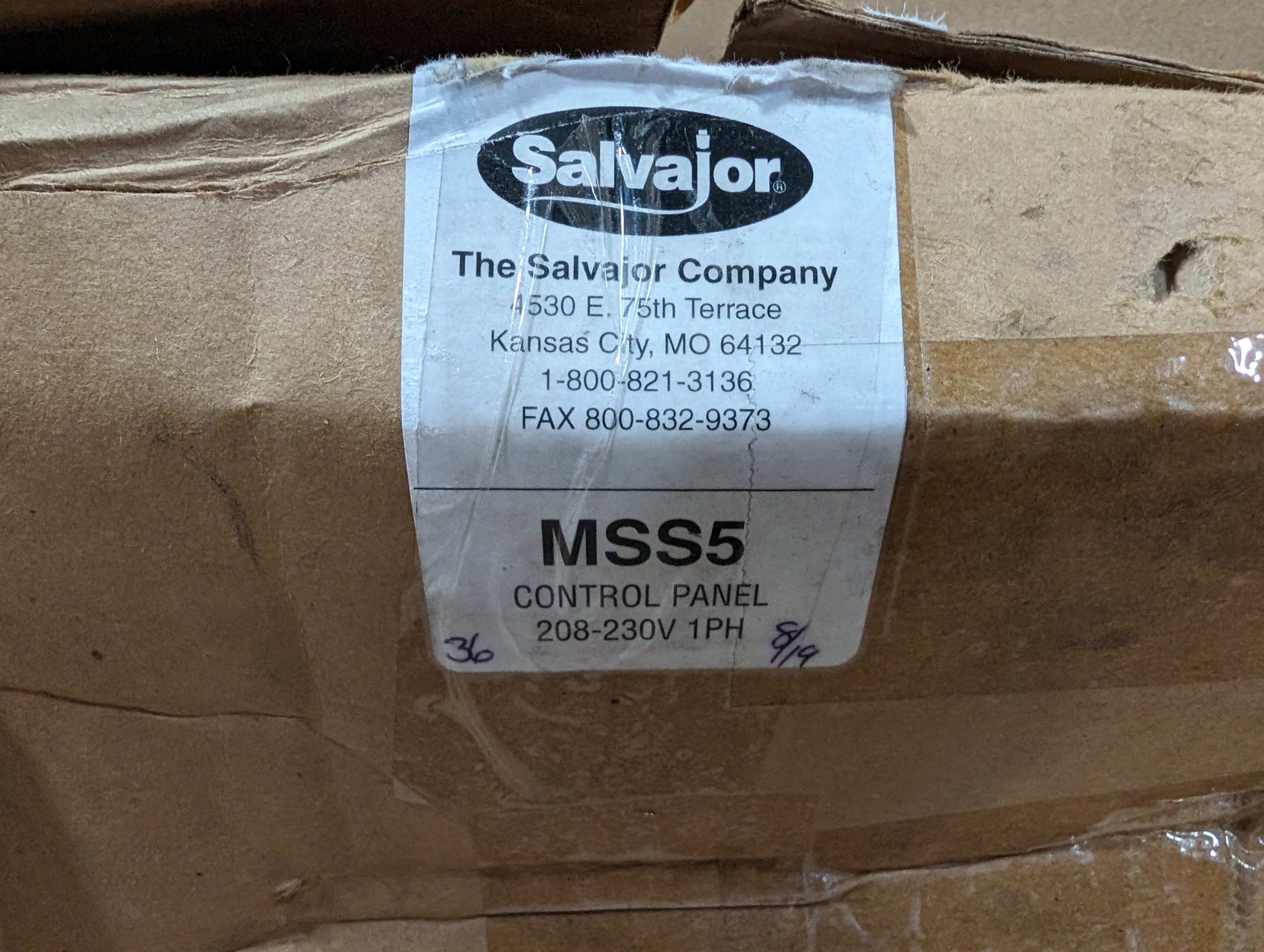 2019 Salvajor MSS5 Start Stop Control Panel 208-230V 1 PH Factory New