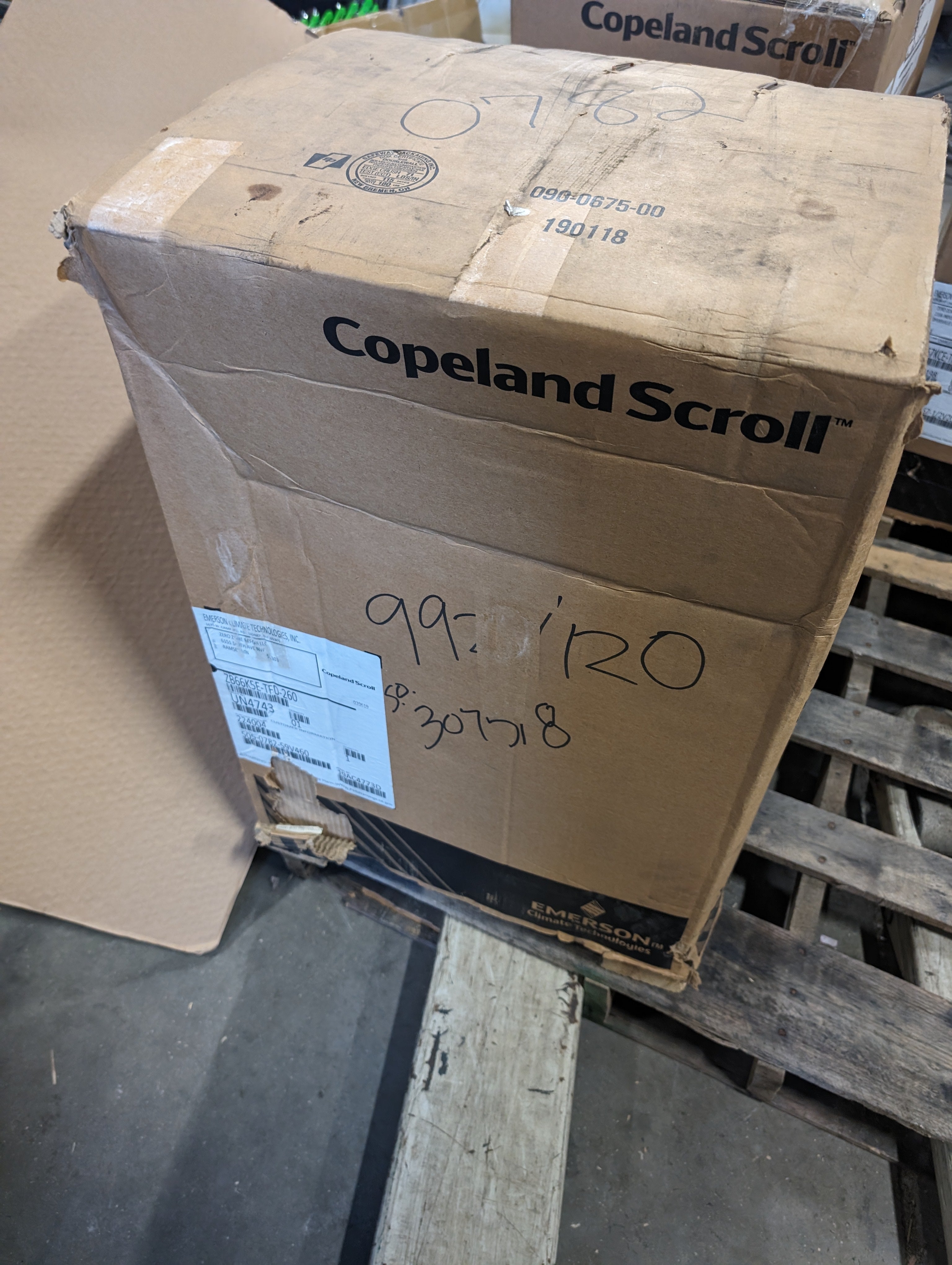 Copeland ZB66K5E-TFD-260 9 HP, 460V, 3 PH, Scroll Compressor New