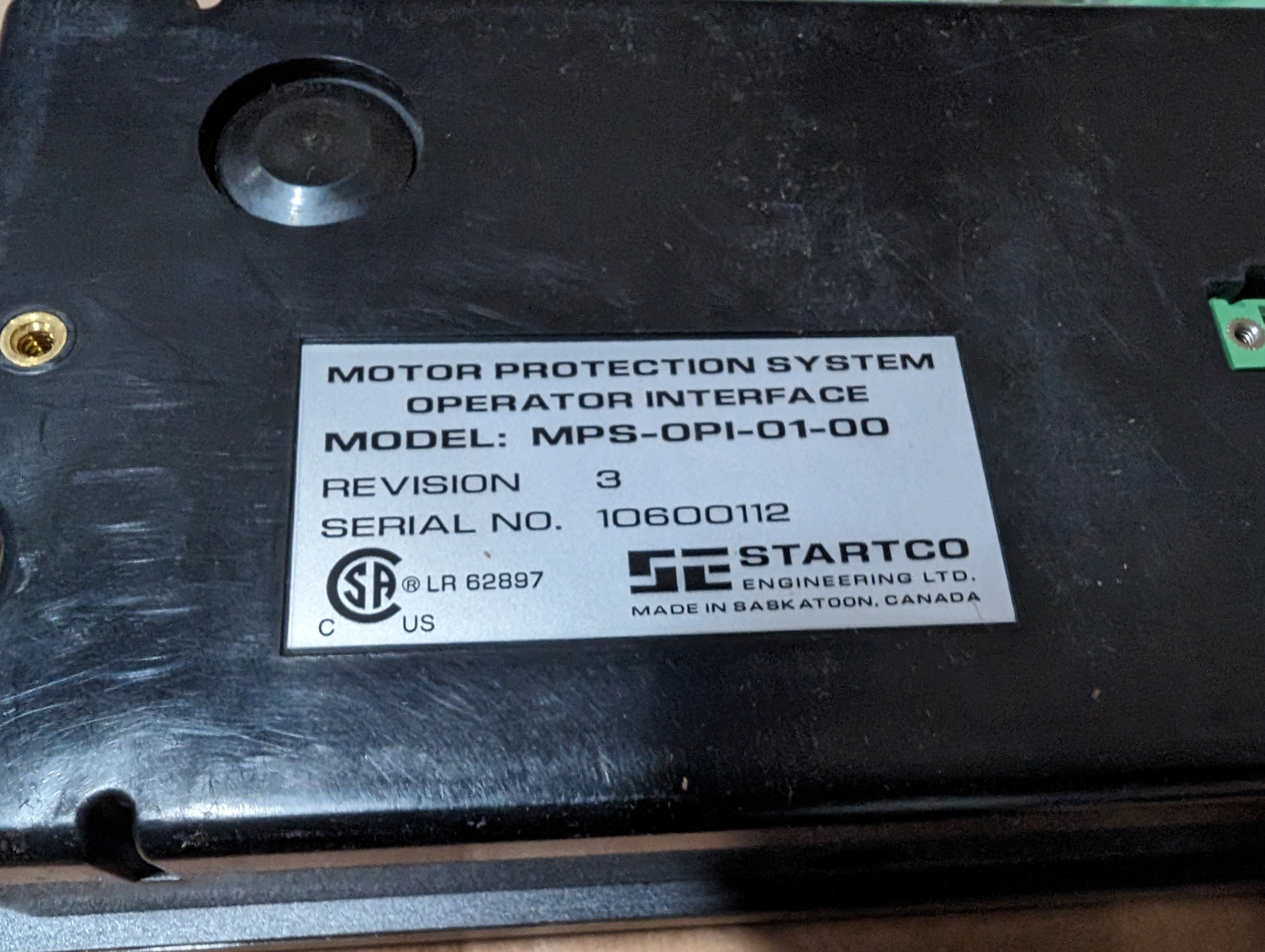 LITTELFUSE STARTCO MPS-OPI-01-00 Rev. 3 Motor Protection System NIB NEW