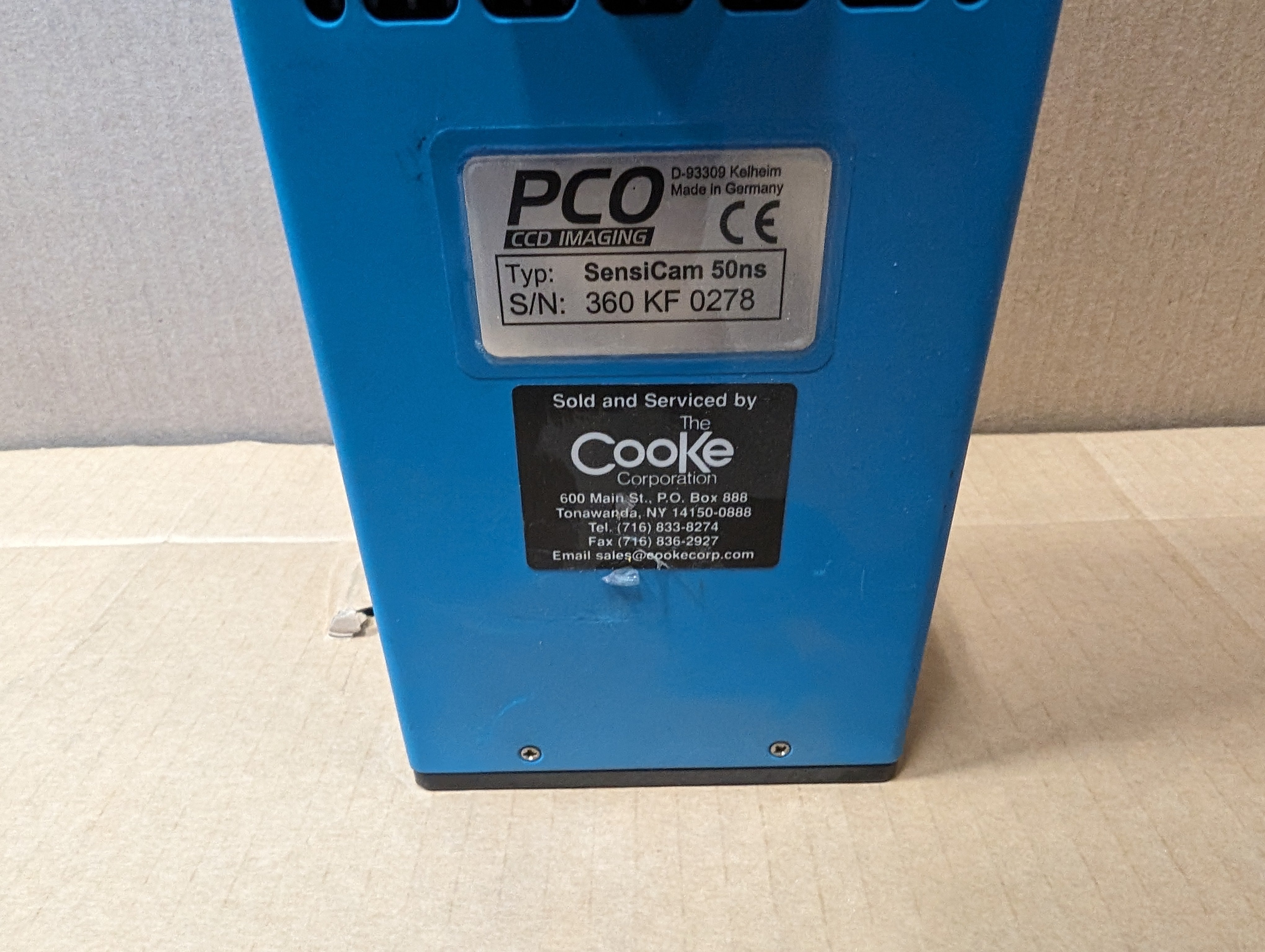 PCO CCD Imaging, Cooke, SensiCam 50ns 360KF Camera No PS Used