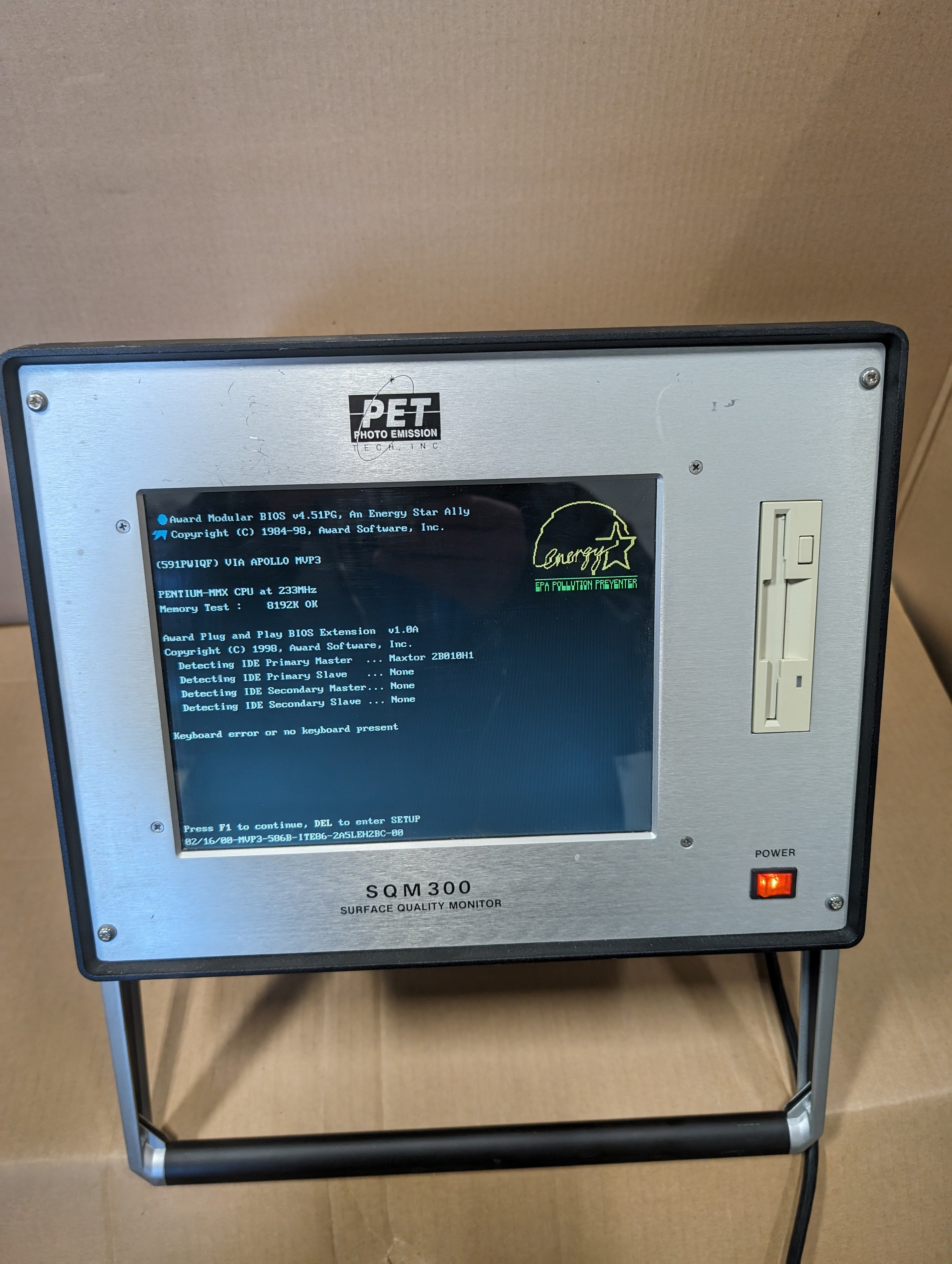 Photo Emission Tech  SQM300 Surface Quality Monitor Used