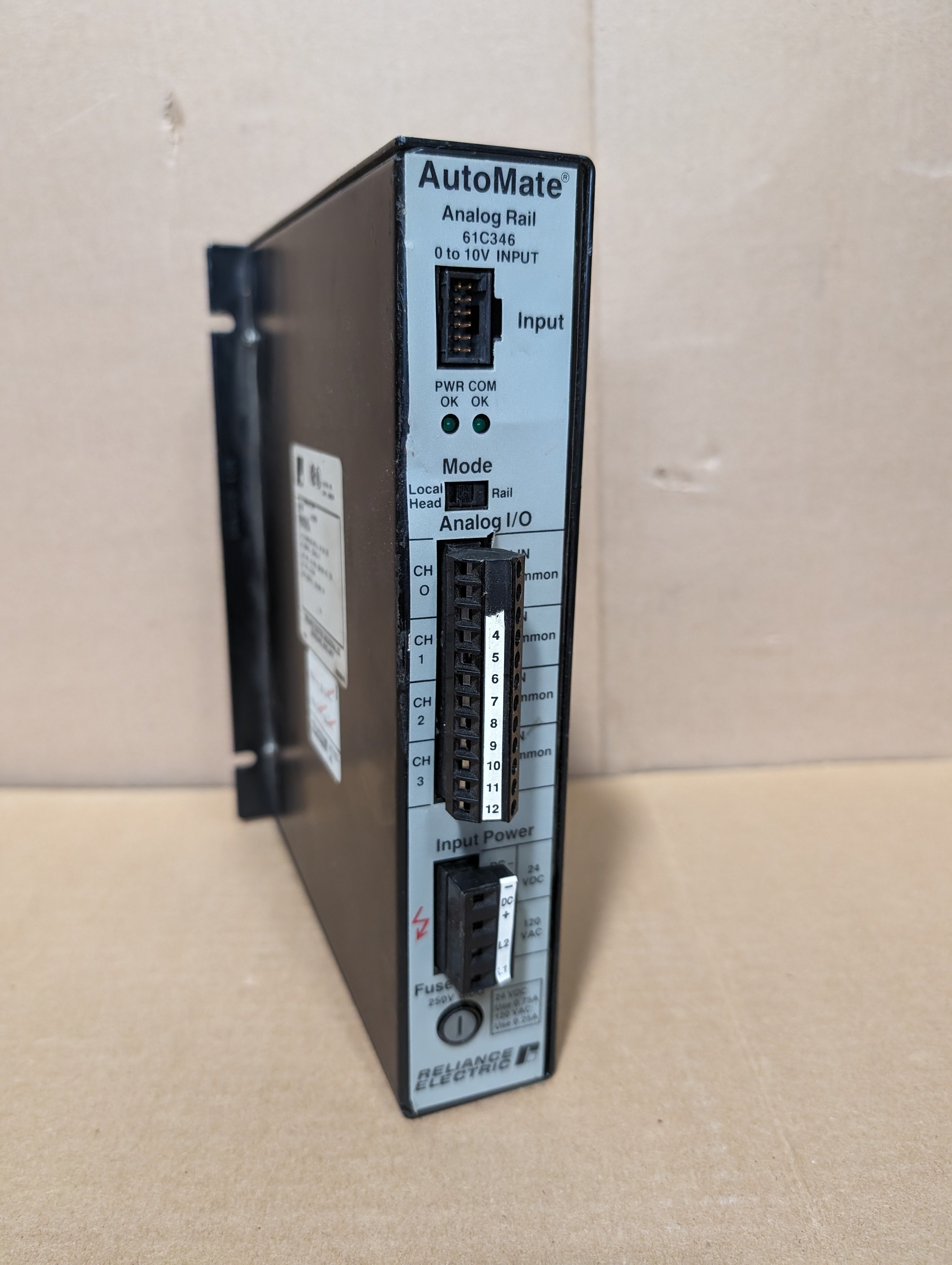 Reliance Electric AutoMate 61C346 Analog Rail 0-10V Input Used