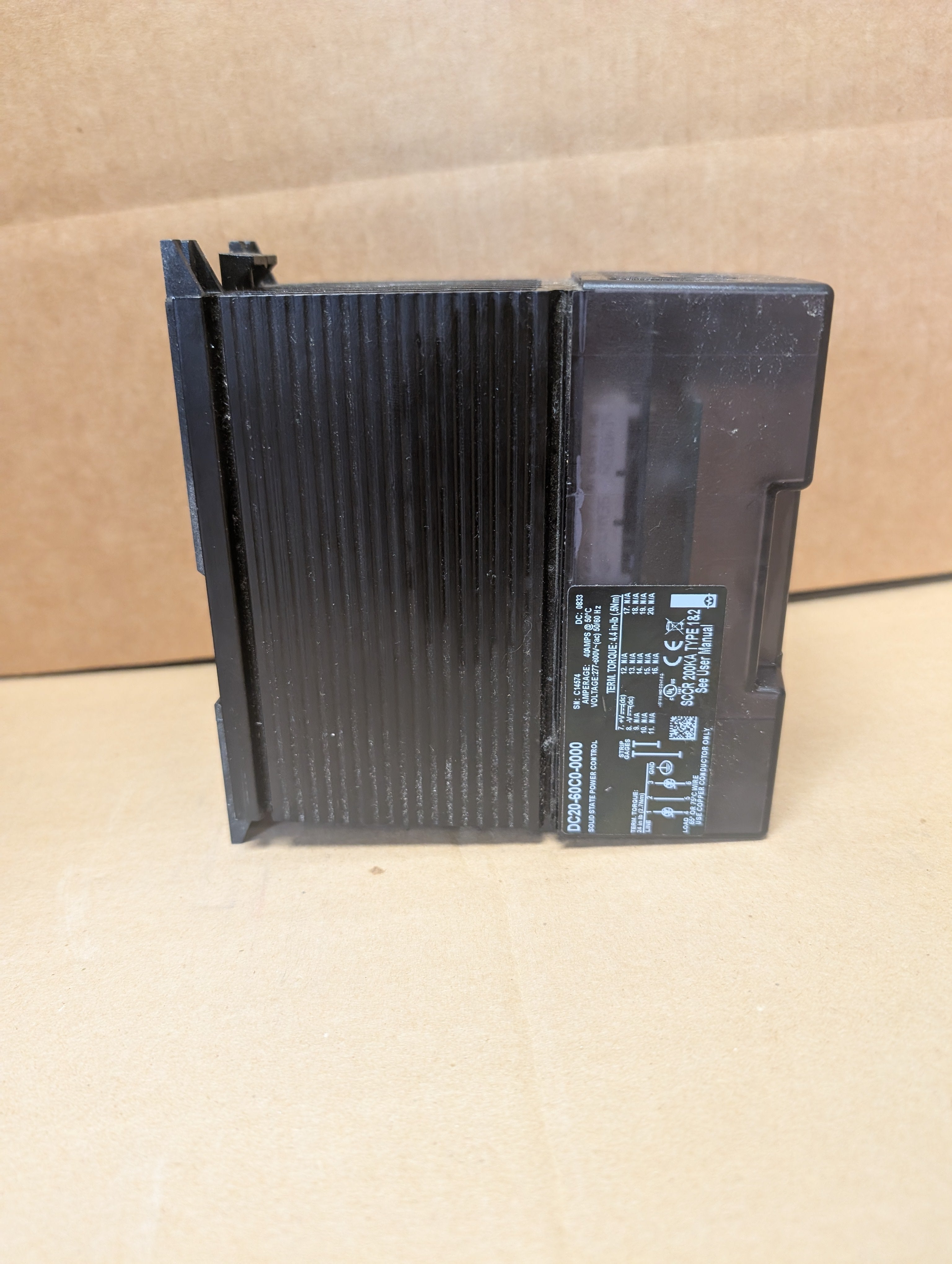 Watlow DIN-a-mite DC20-60C0-0000 Solid State Power Control Used