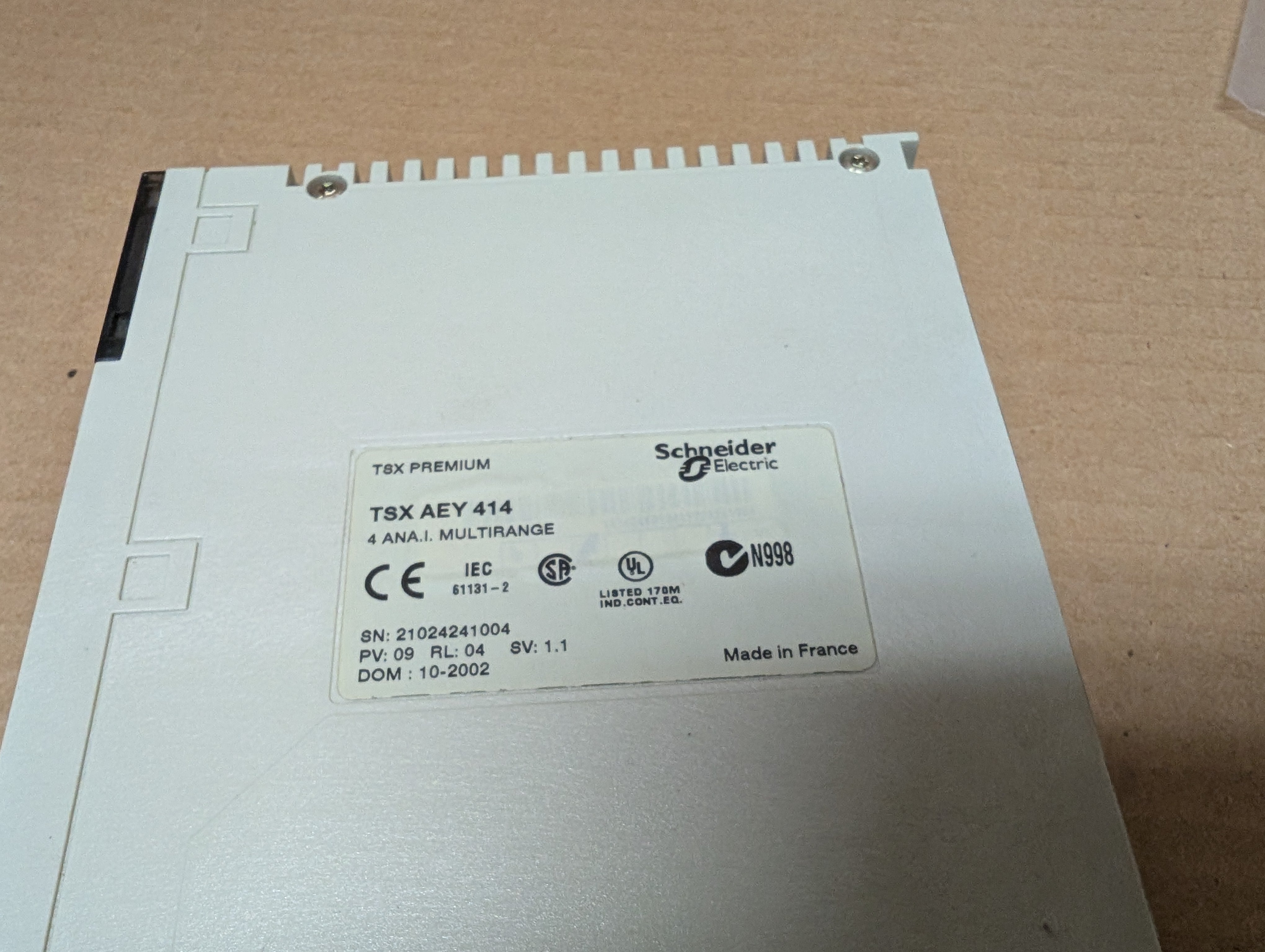 Schneider Modicon TSXAEY414 PLC Analog Input Module New