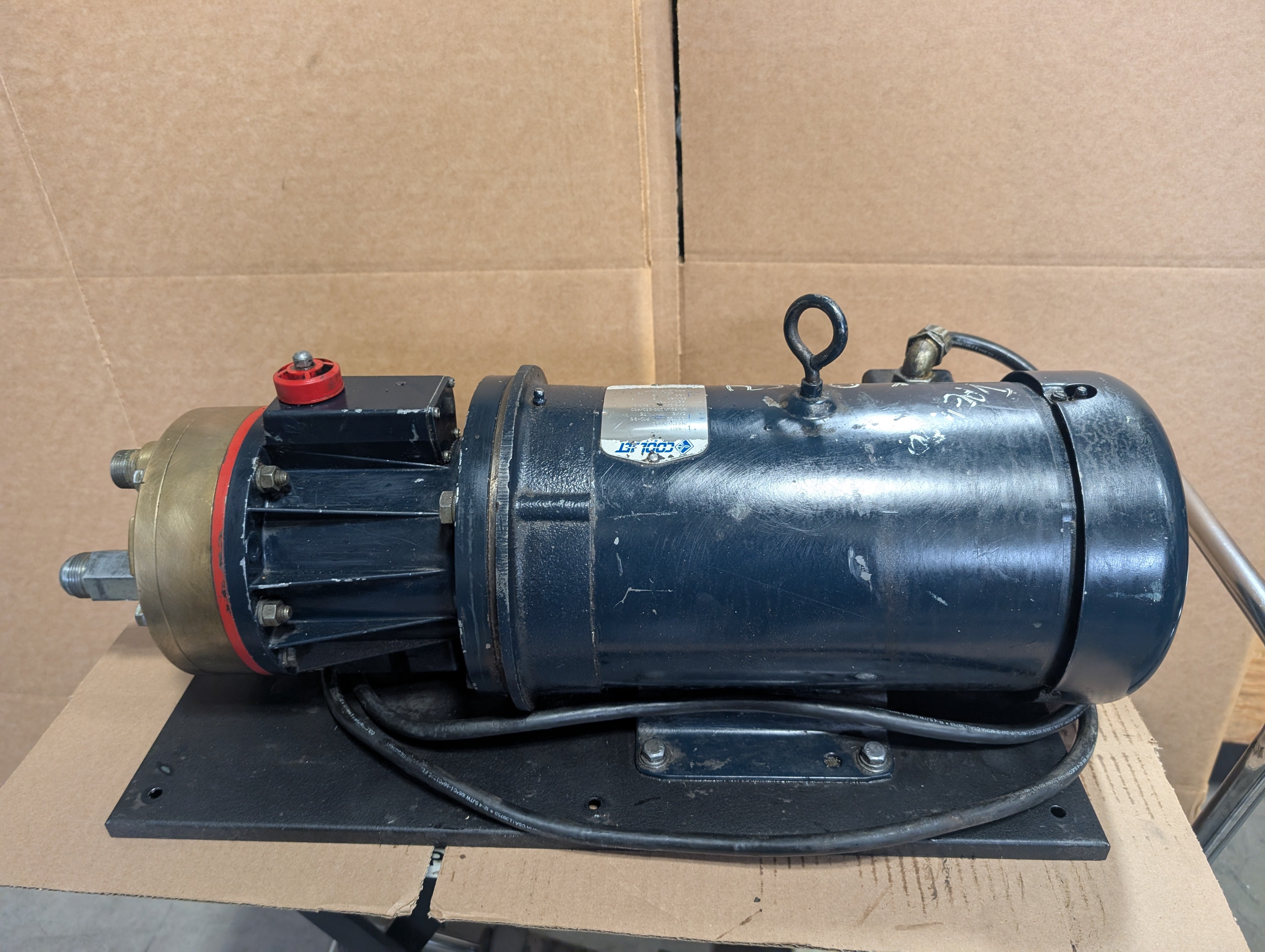 Wanner Hydra Cell Cooljet Coolant Pump & Motor 5HP NO MODEL TAG 230V 3PH Used