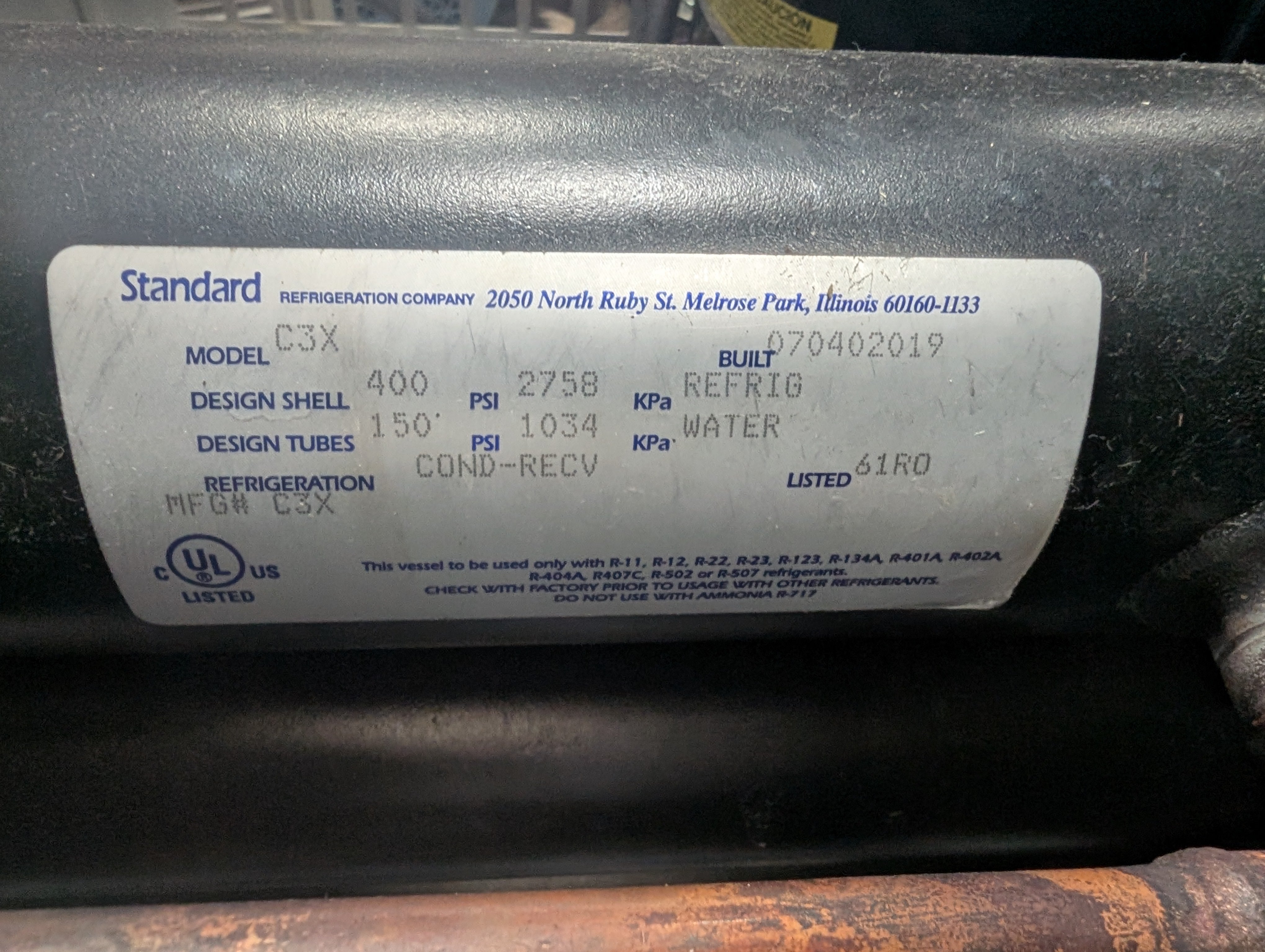 2008 Advantage M1-3W-41HR 3 Ton Portable Chiller 460V 3 PH 3/4 HP 7.2 GPM Used