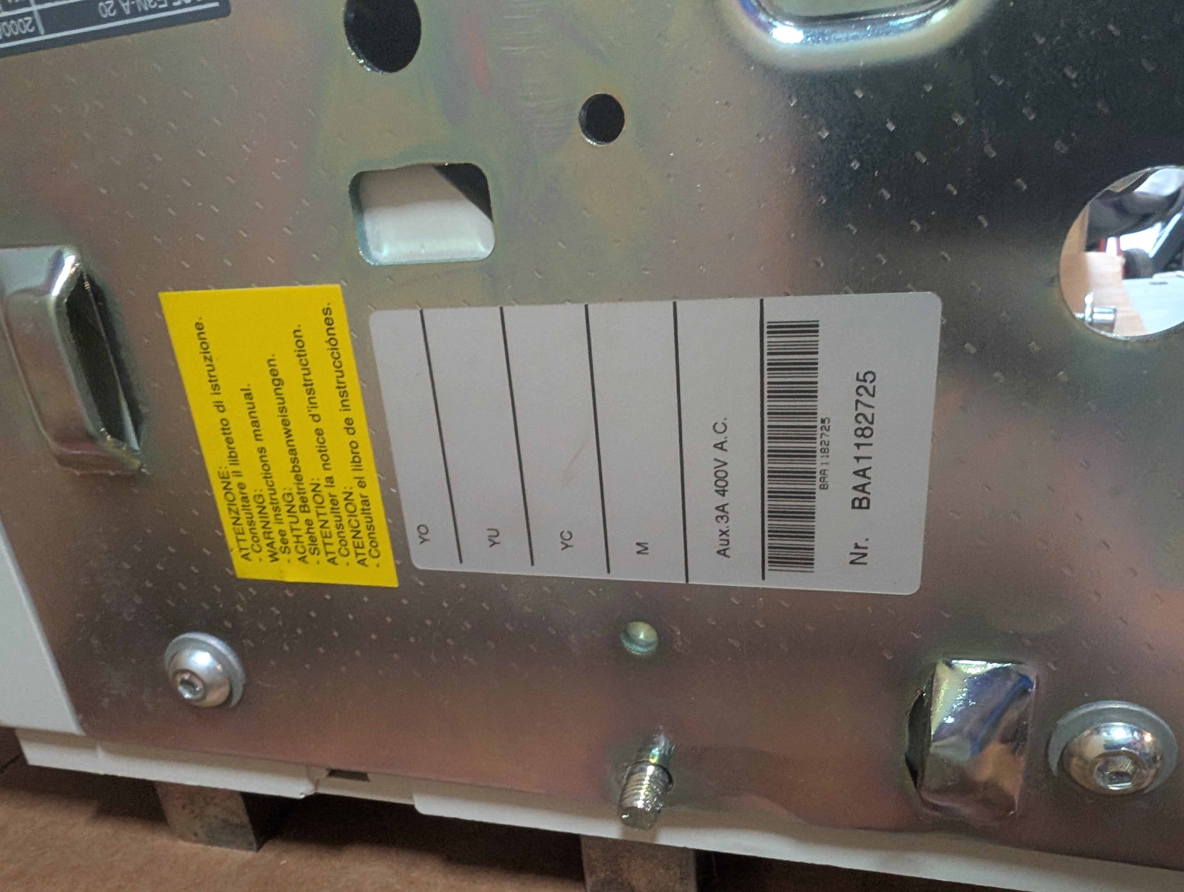 ABB Sace E3N-A 20 LSIG PR121/P 2000A 3P 1SDA057375R1 NOS  No Factory Box