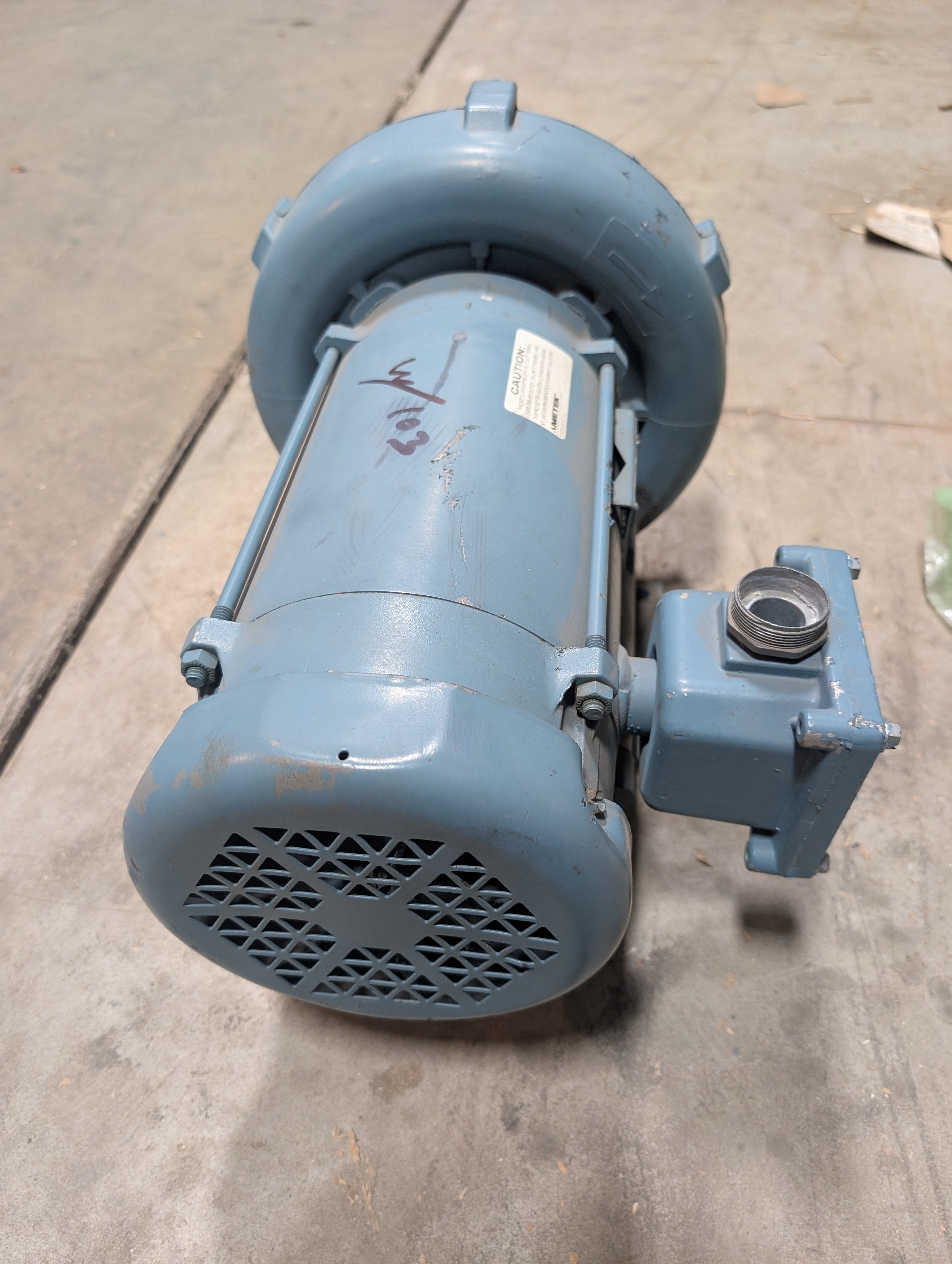 Rotron Ametek 038173 EN404AR58ML Hazardous Location Regenerative Blower 1HP Used