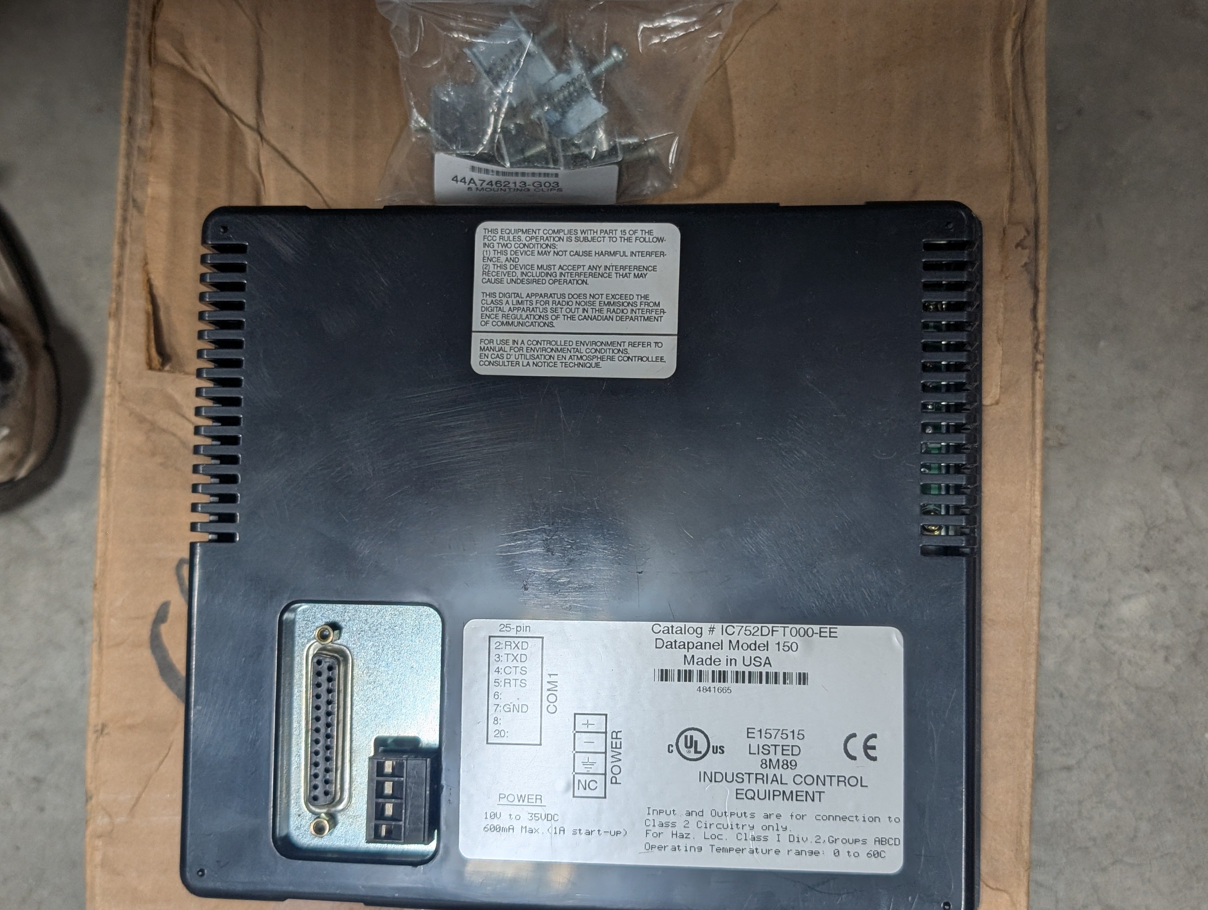 GE Fanuc Operator Panel Datapanel DP150, IC752DFT000-EE New