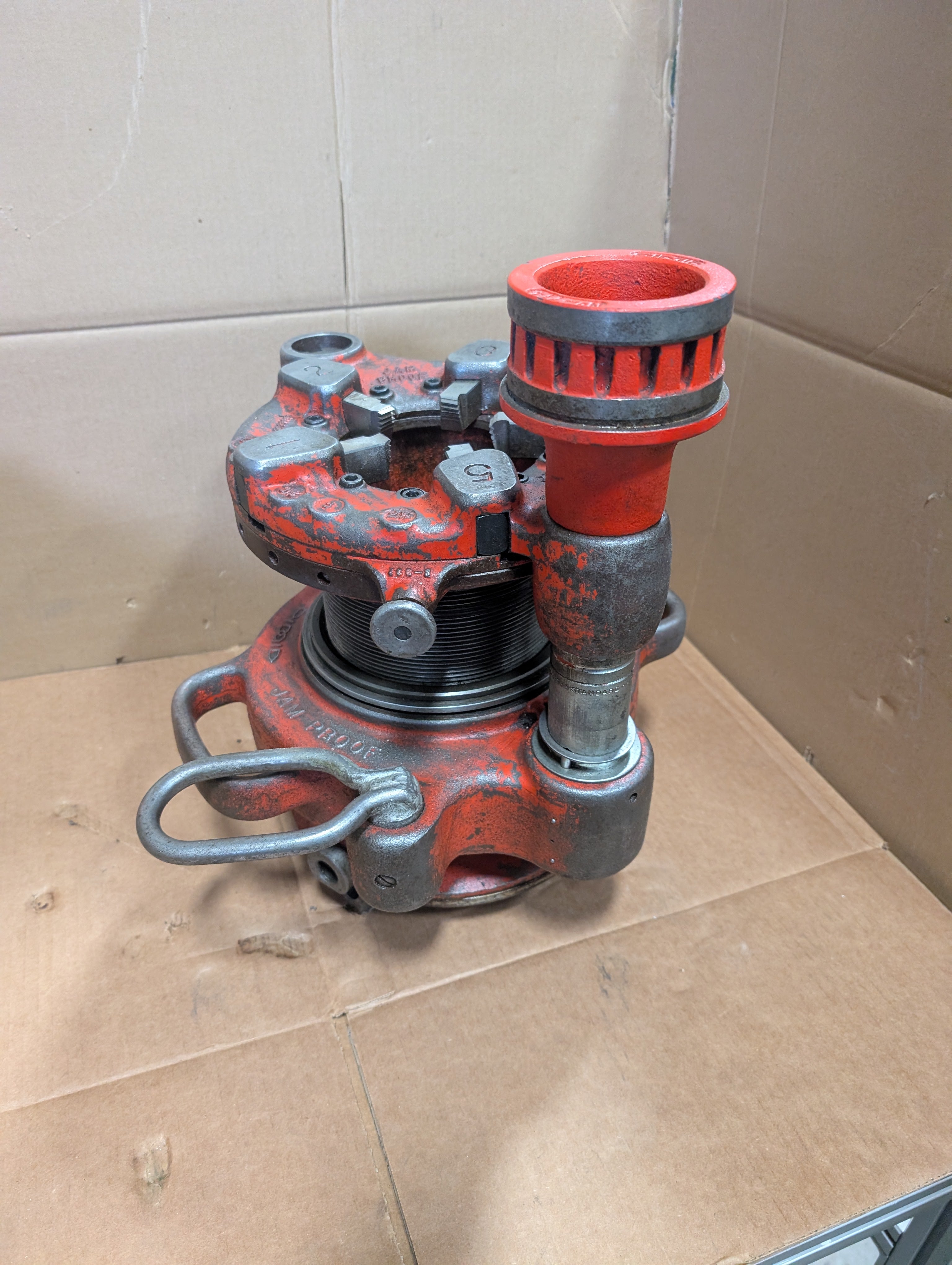 RIDGID 141 2-1/2" TO 4" Jam Proof Adjustable Threader & Drive Adapter Used