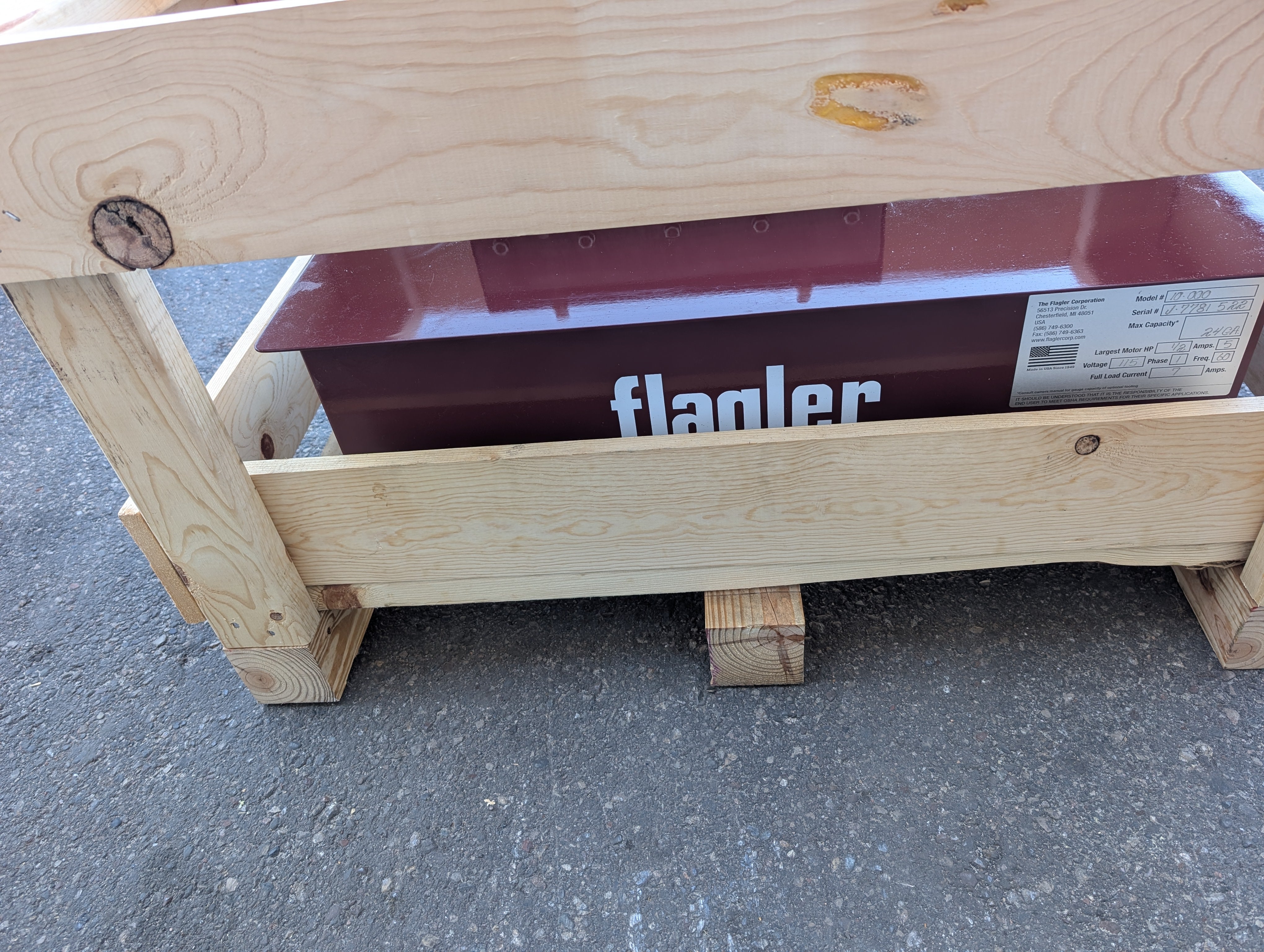 2022 Flagler 24 Gauge  Pittsburgh Roll Forming Machine 10-000 New Factory Crate