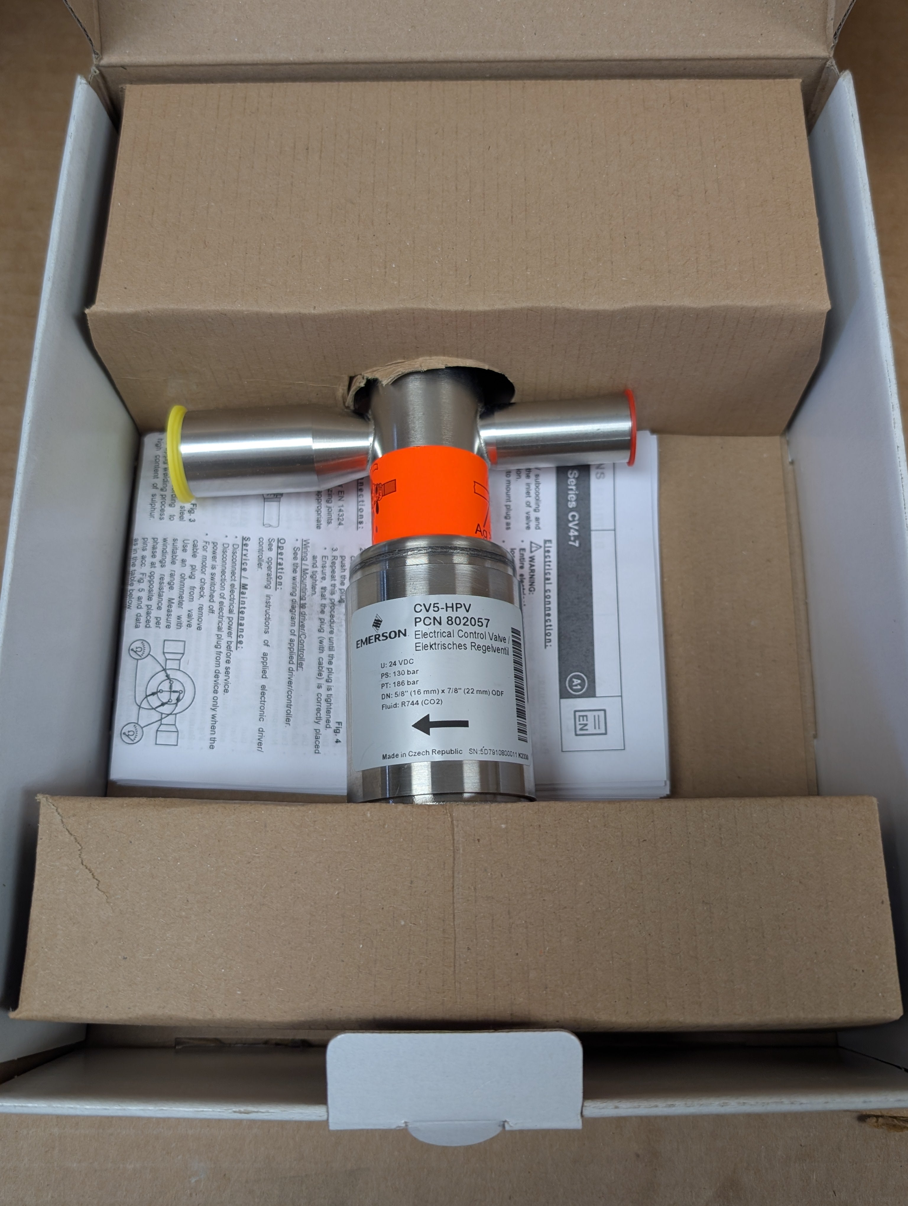 Emerson CV5-HPV PCN 802057 5/8" X 7/8" ODF New