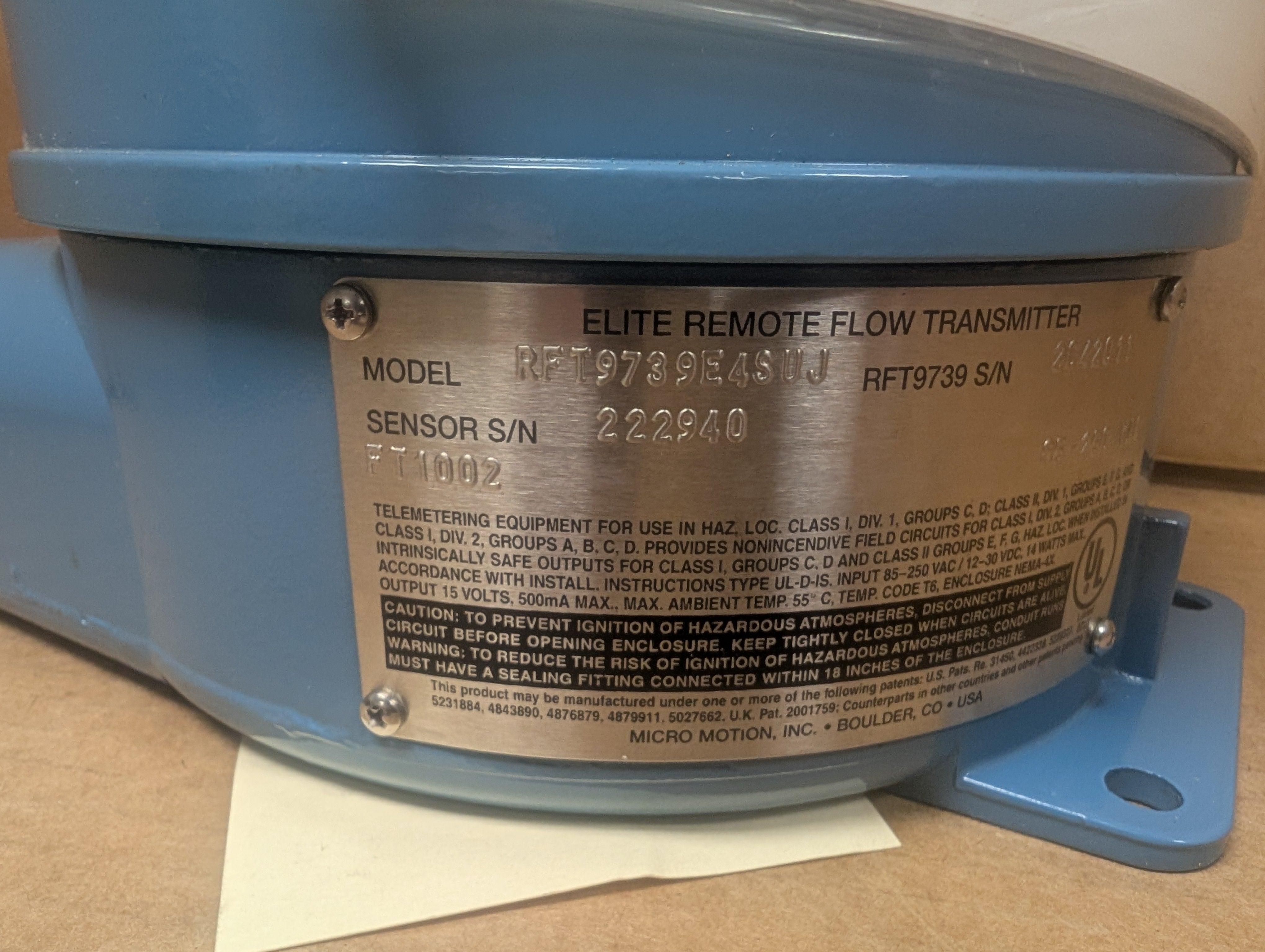 Micro Motion  RFT9739E4SUJ Elite Remote Transmitter New Old Stock in Factory Box