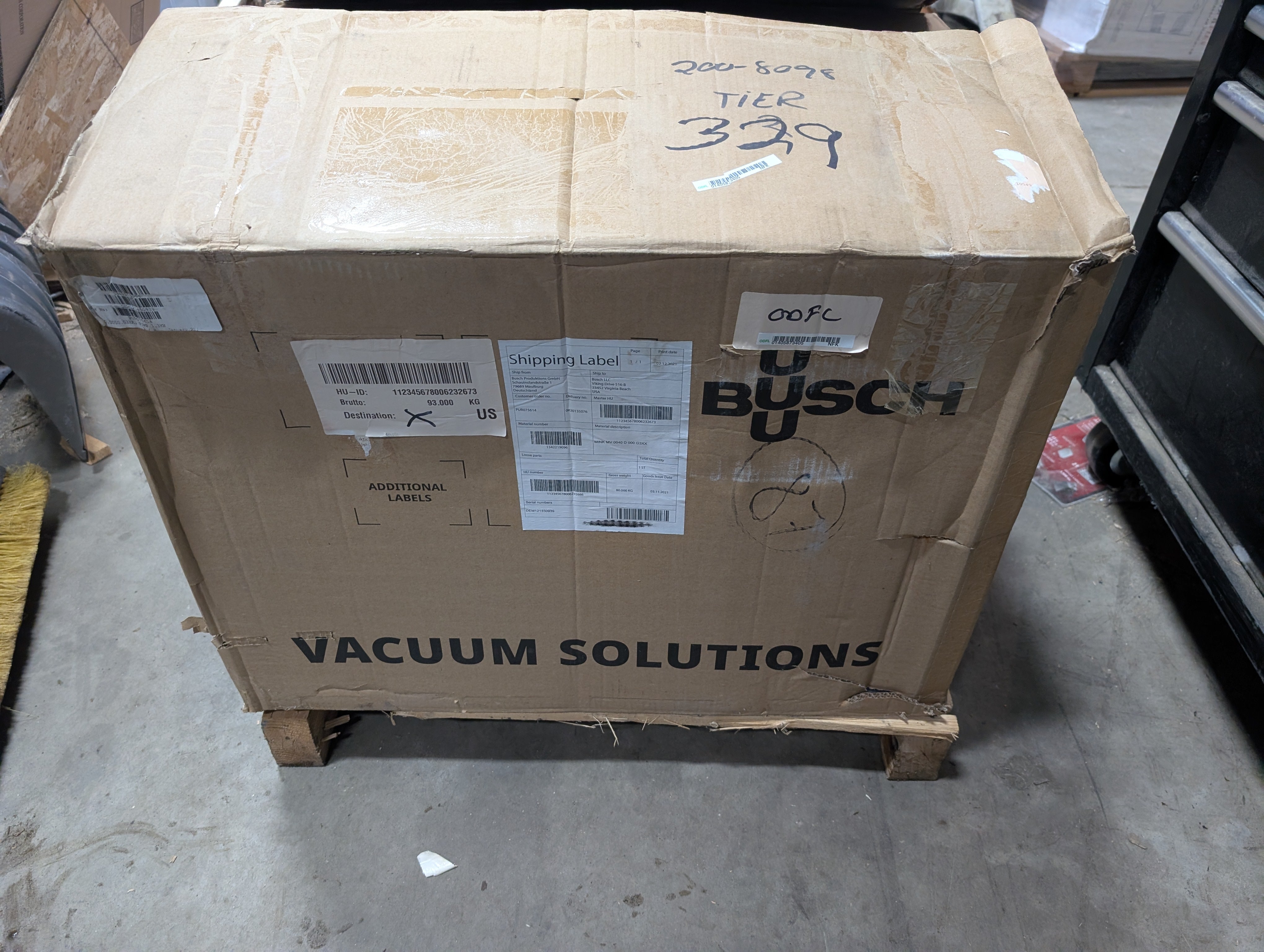 Busch MINK MV 0040 D Vacuum Pump 1.3 KW 460 3PH 40 (mbar) New in Factory Box