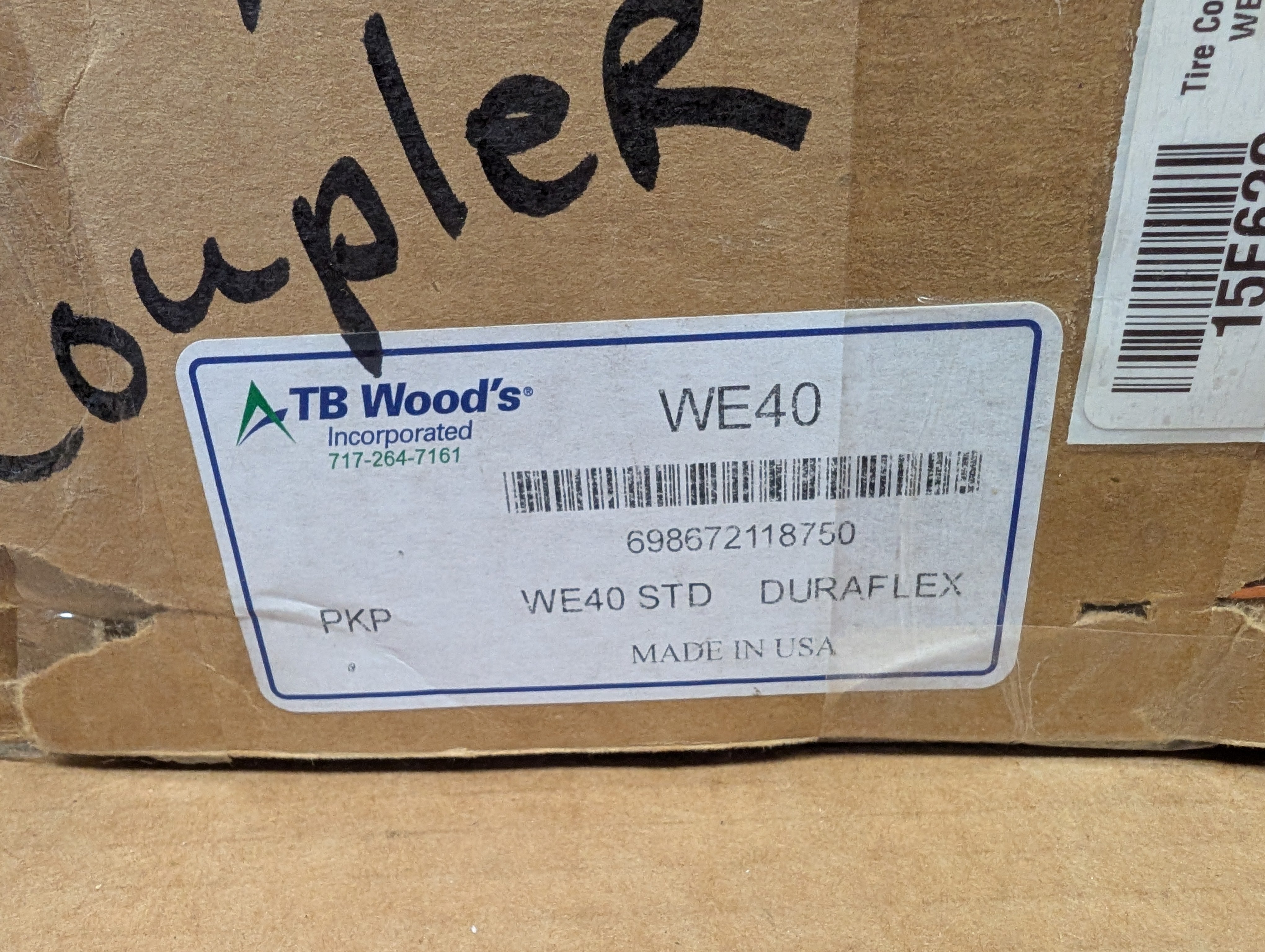TB Woods WE40 Standard Dura-Flex Shaft Coupling Element 15E622 New Factory Box