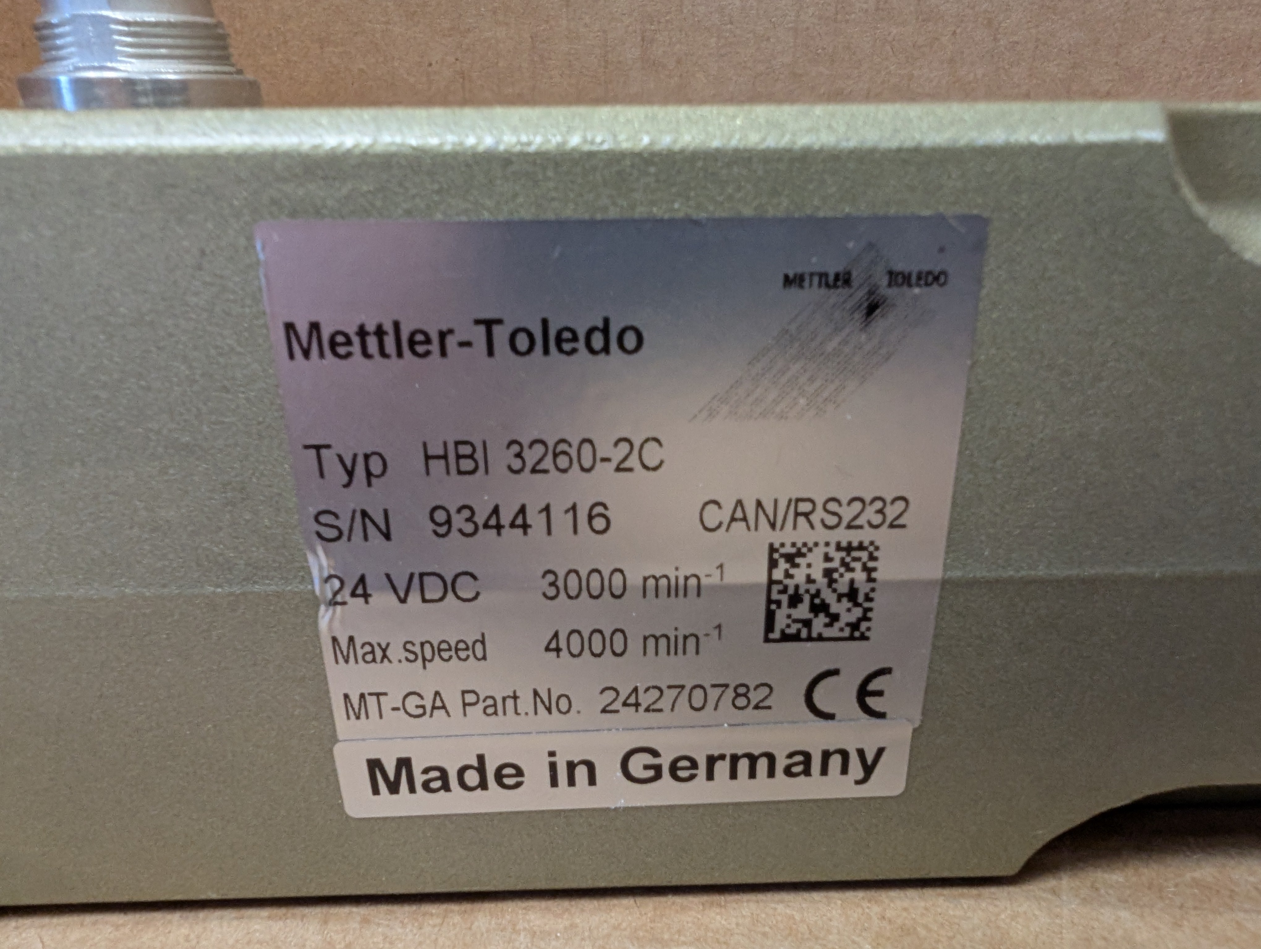 Mettler-Toledo HBI 3260-2C Servo Motor 24270782 24 VDC 3K RPM CAN/RS232 New