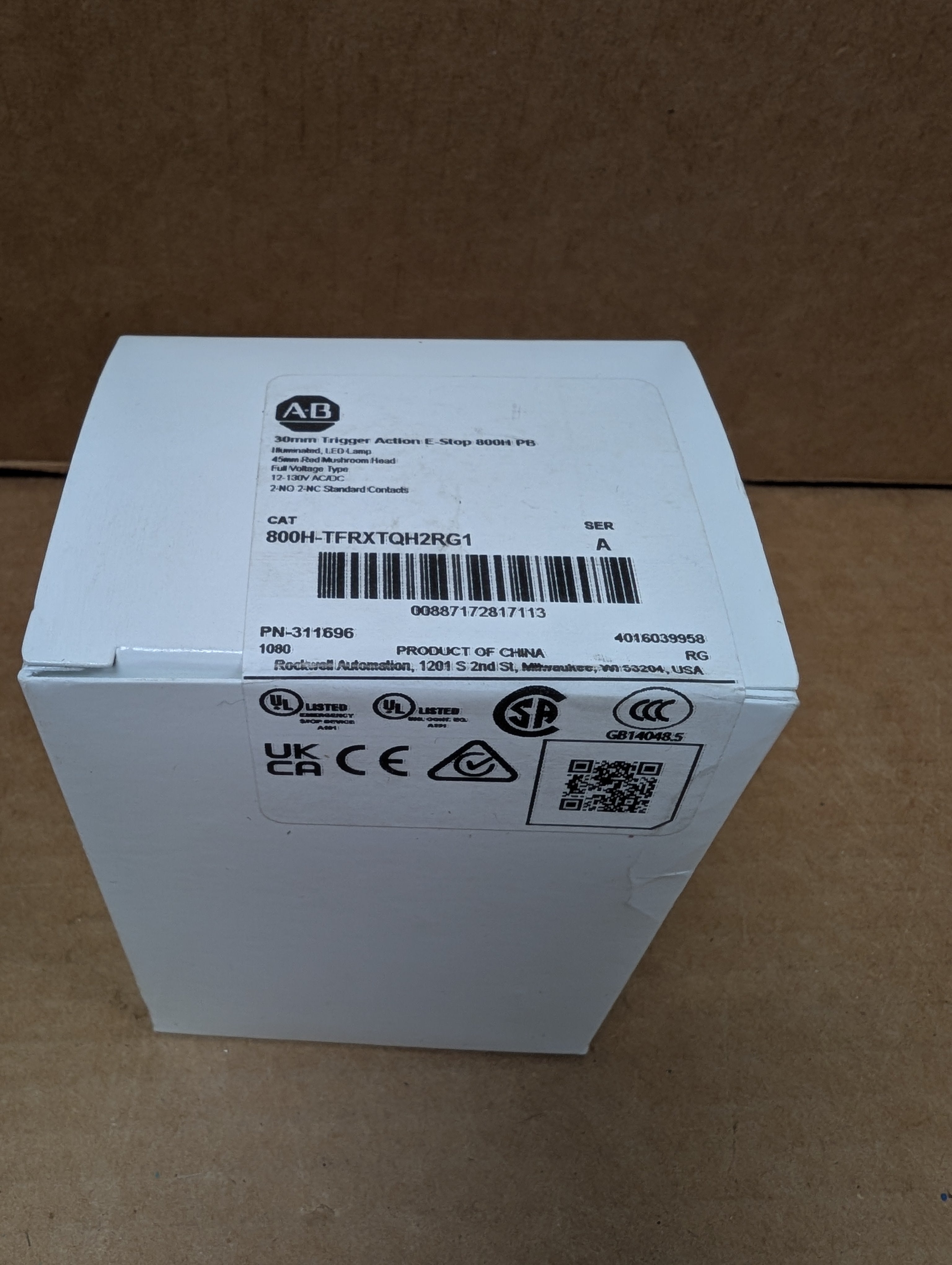 Allen Bradley 800H-TFRXTQH2RG1 30mm Trigger Action E Stop "FACTORY SEALED NEW"