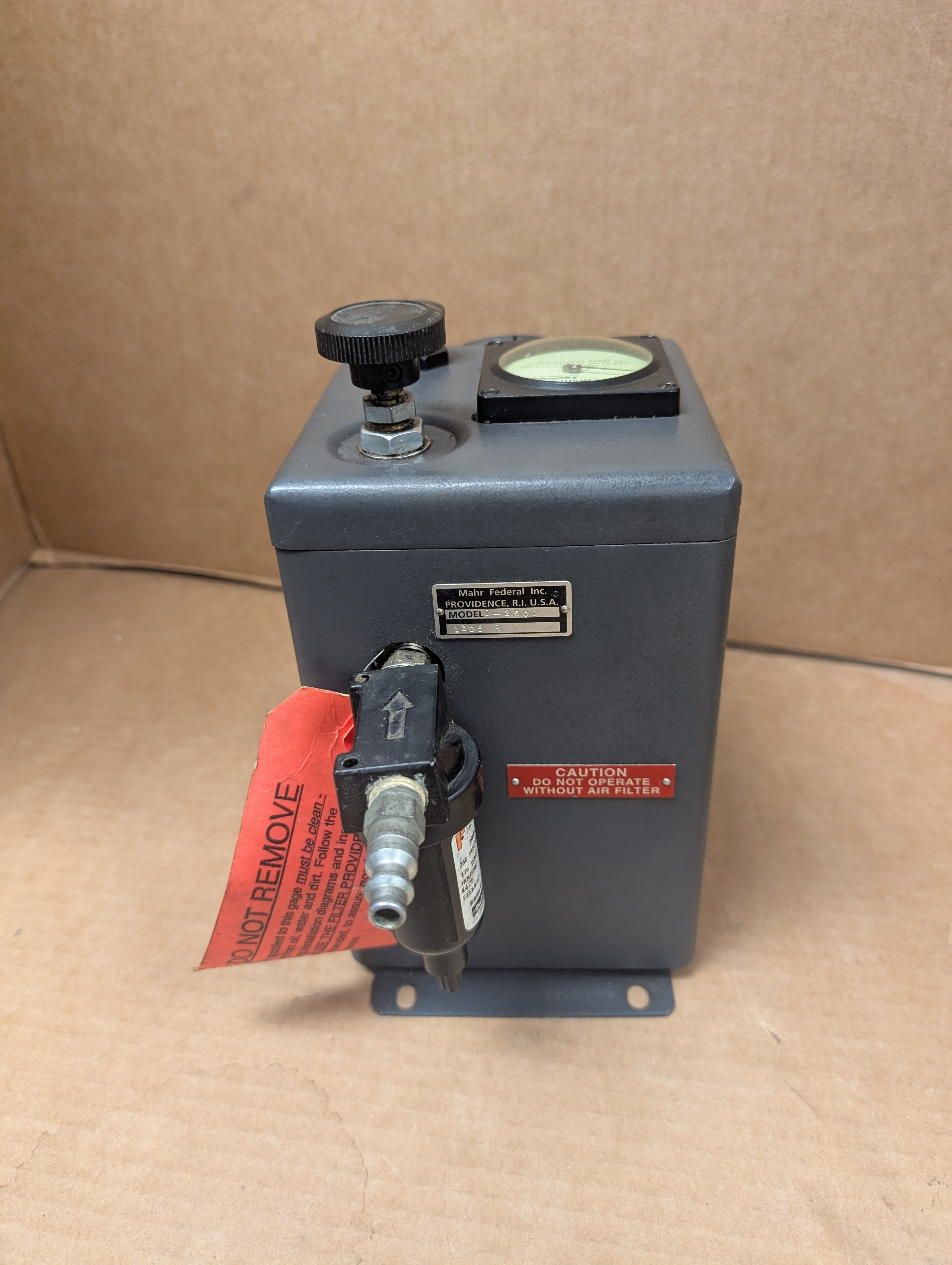 Mahr Federal Dimensionair D-2500 Air Gauge Pneumatic Gage .00005" 2500:1  Used