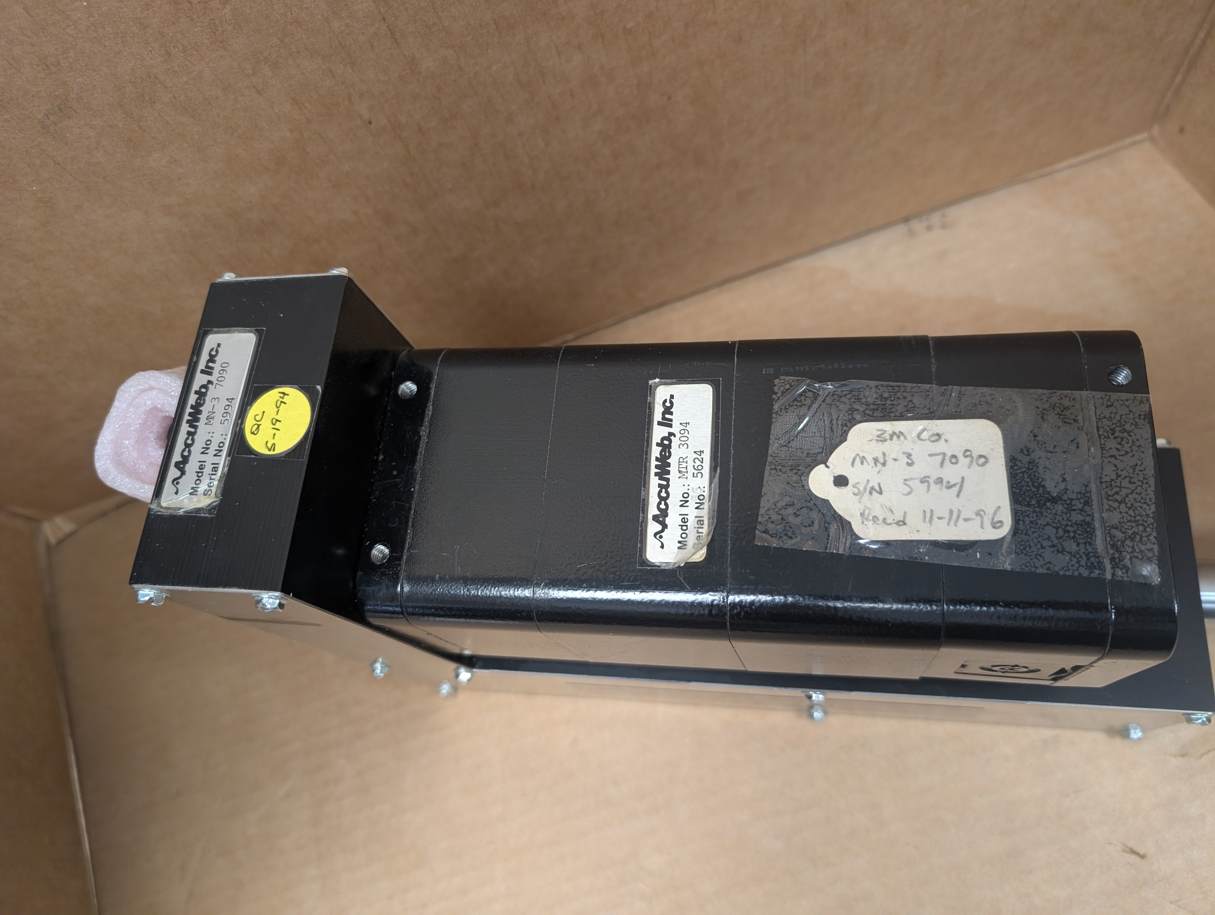 AccuWeb MN-3 7090, MTR 3094 Linear Actuator & Motor Unused