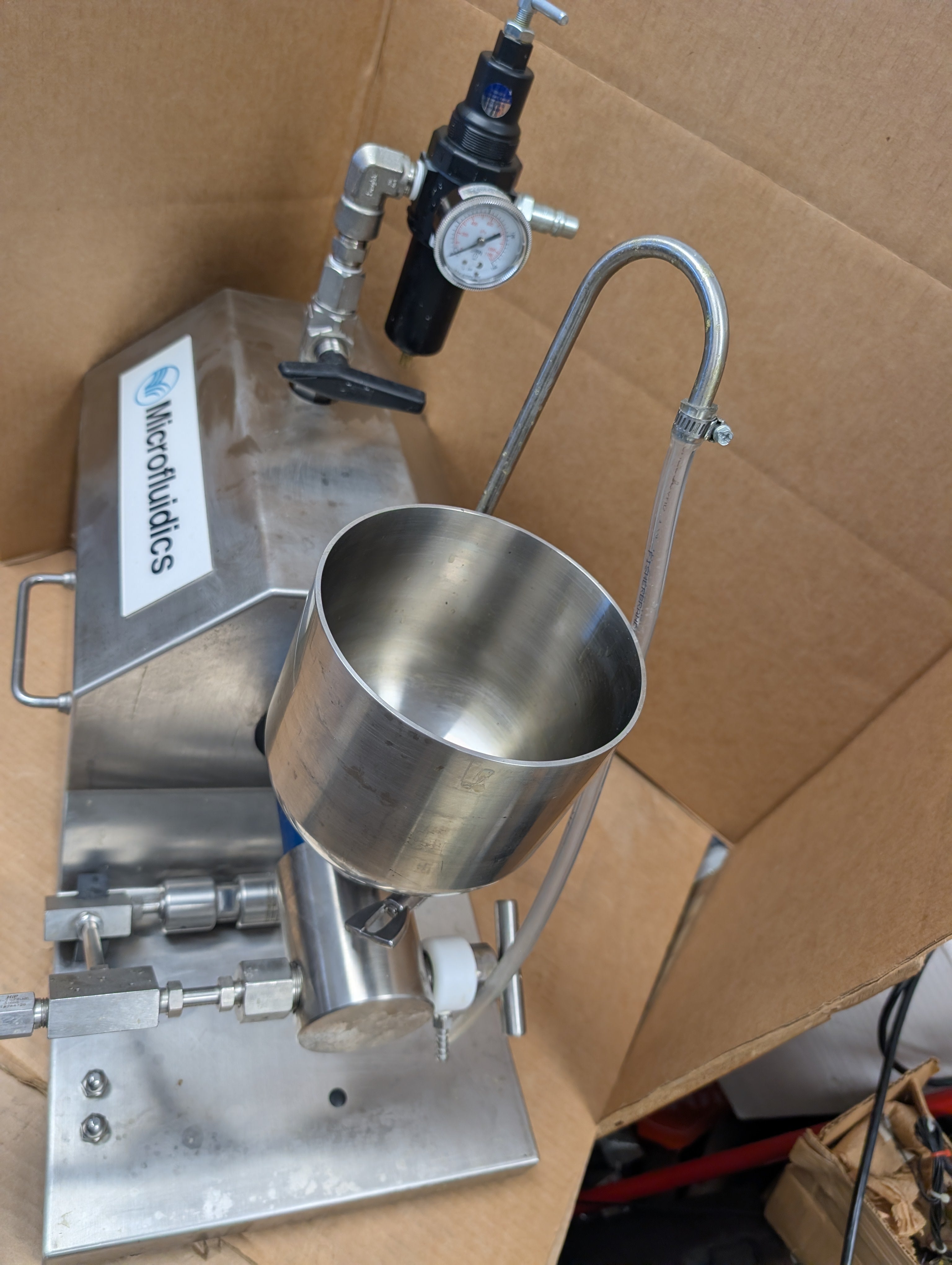 Microfluidics HC8000  Portable Benchtop Laboratory Homogenizer Used