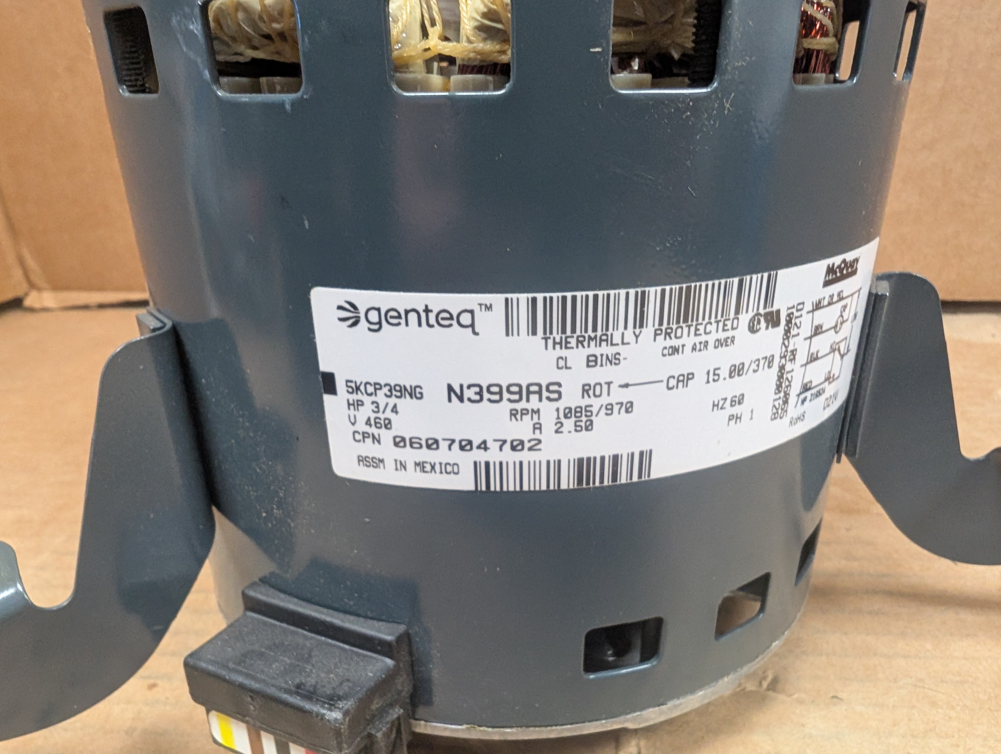 Carrier Daikin Genteq OEM 5KCP39NGN399AS, 060704702, Rooftop Condenser Motor New