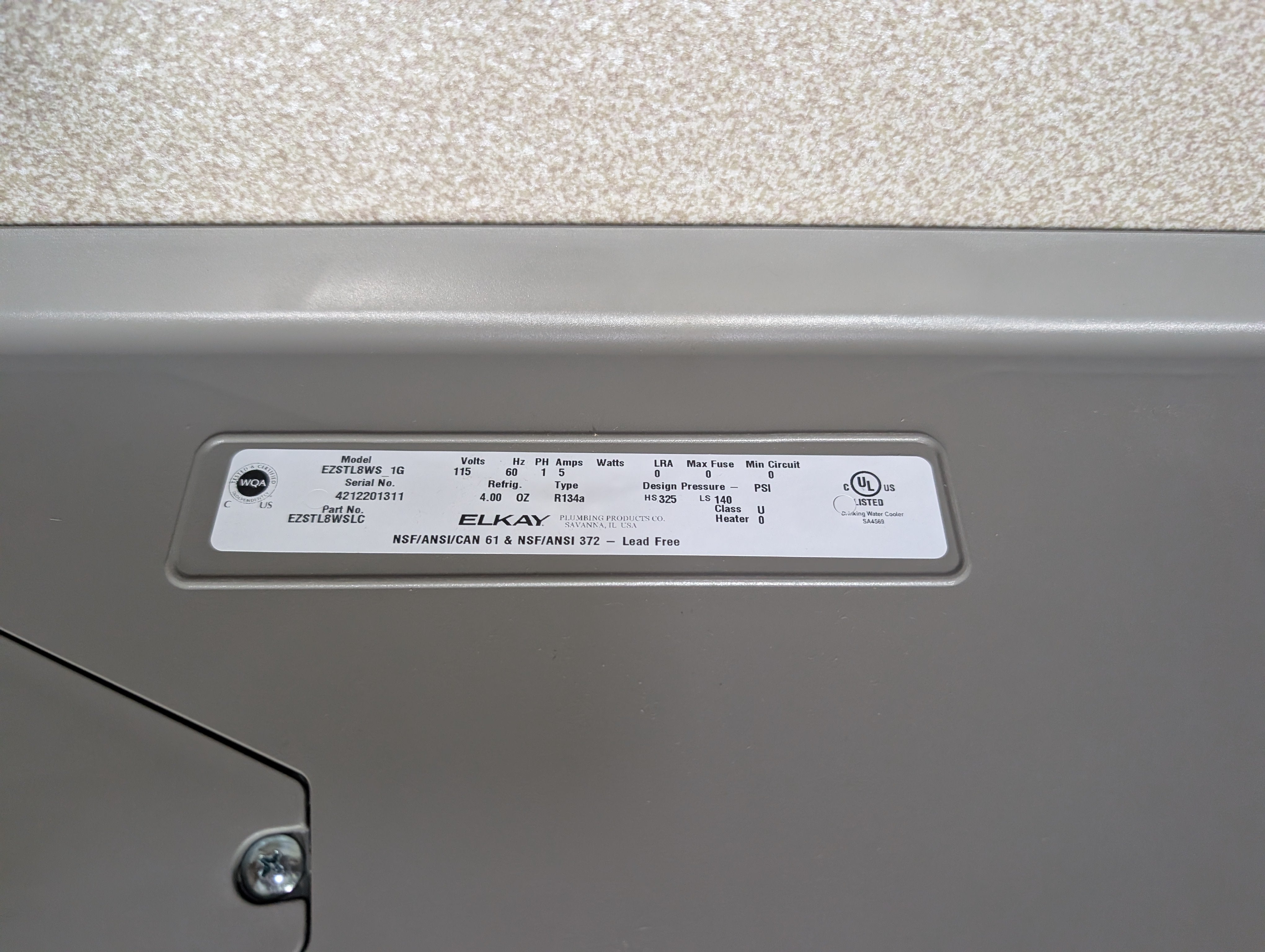 Elkay EZSTL8WSLC 2-Station Light Gray Granite Water Cooler