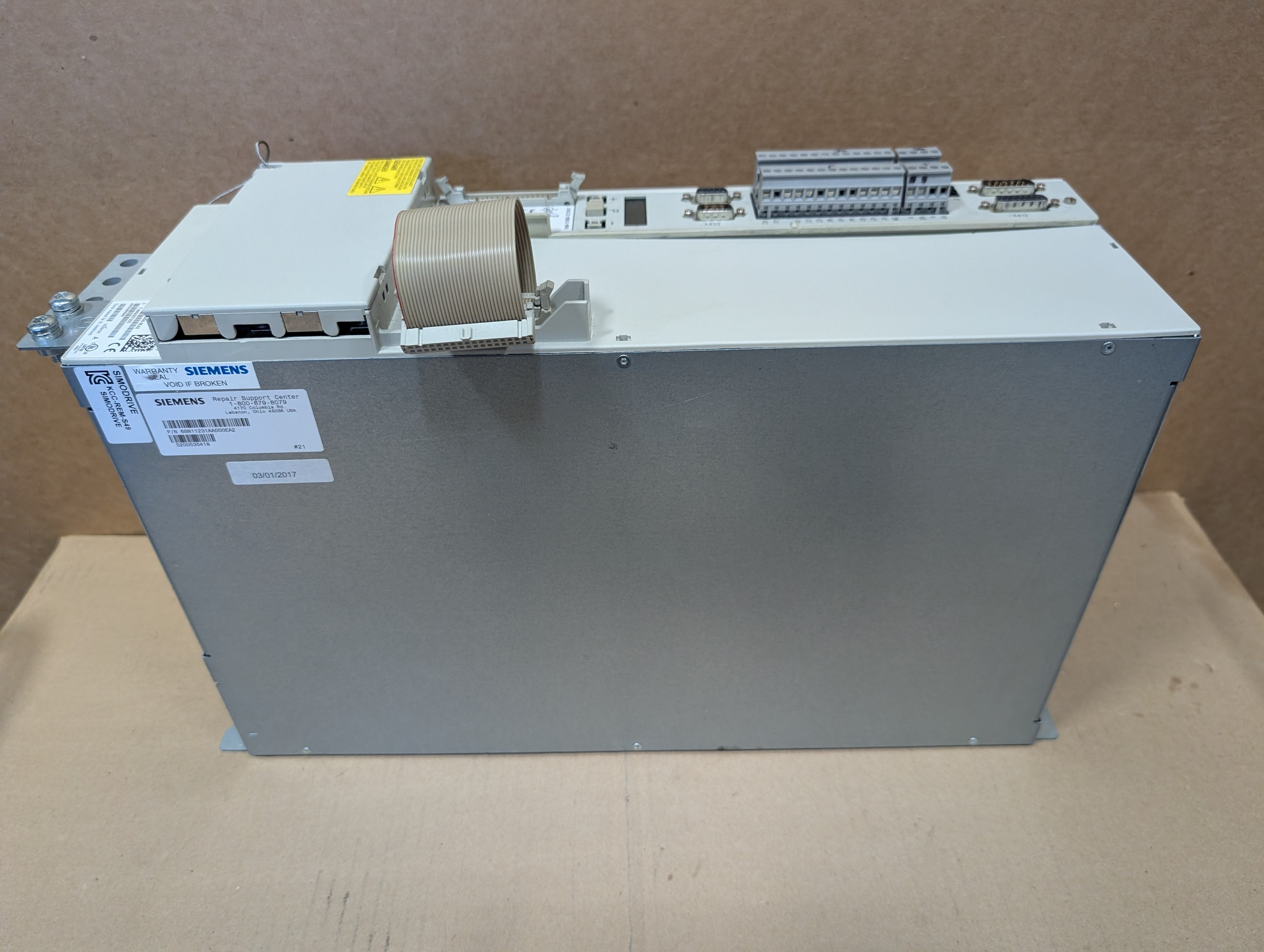 SIEMENS Simodrive 6SN1123-1AA00-0EA2 Ver. A, 6SN1121-0BA11-0AA1 Ver. D LT Module Used