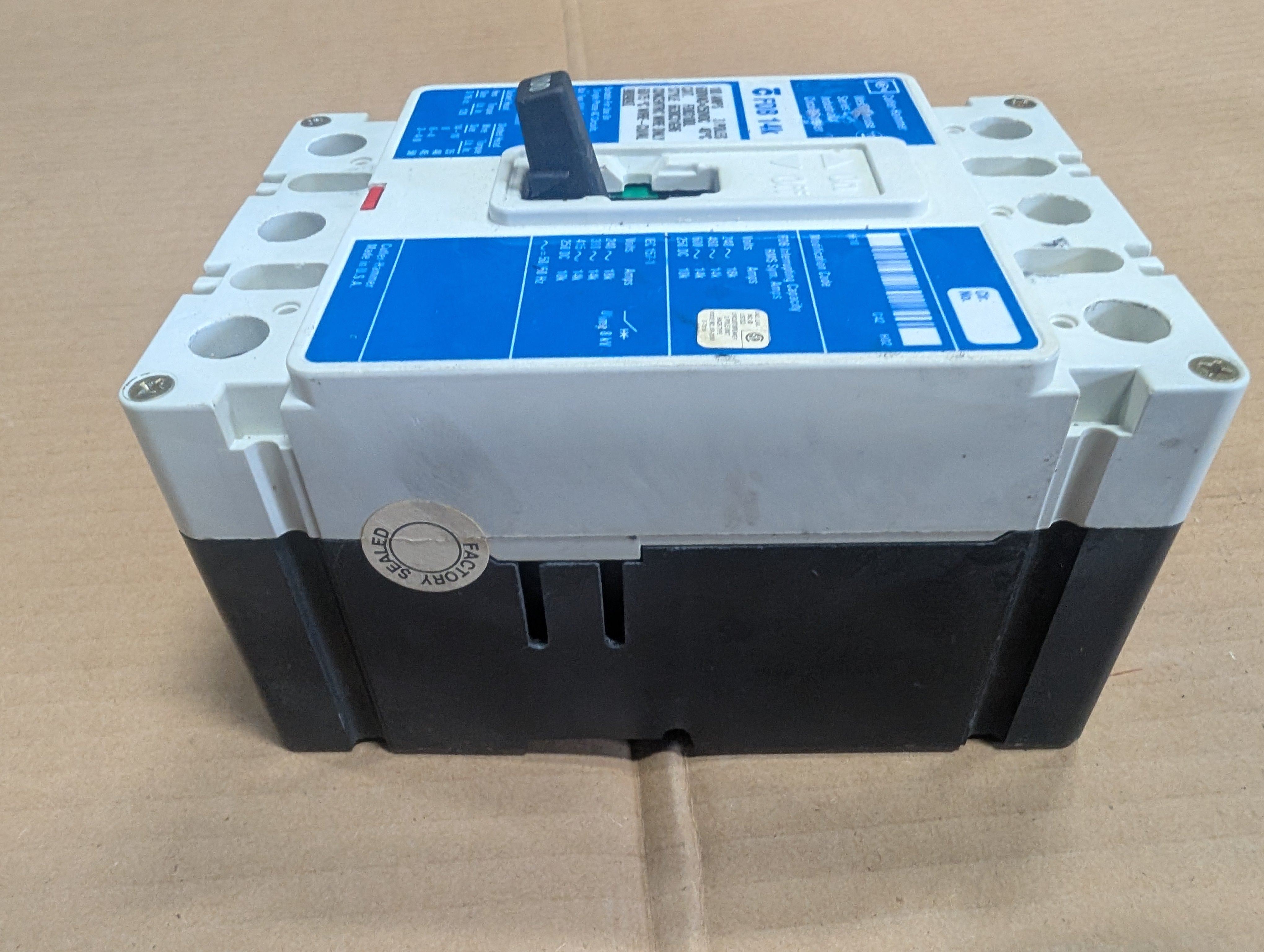Eaton FDB3100L 600V 100A Circuit Breaker 6638C31G96 3 Pole 250 VDC Used