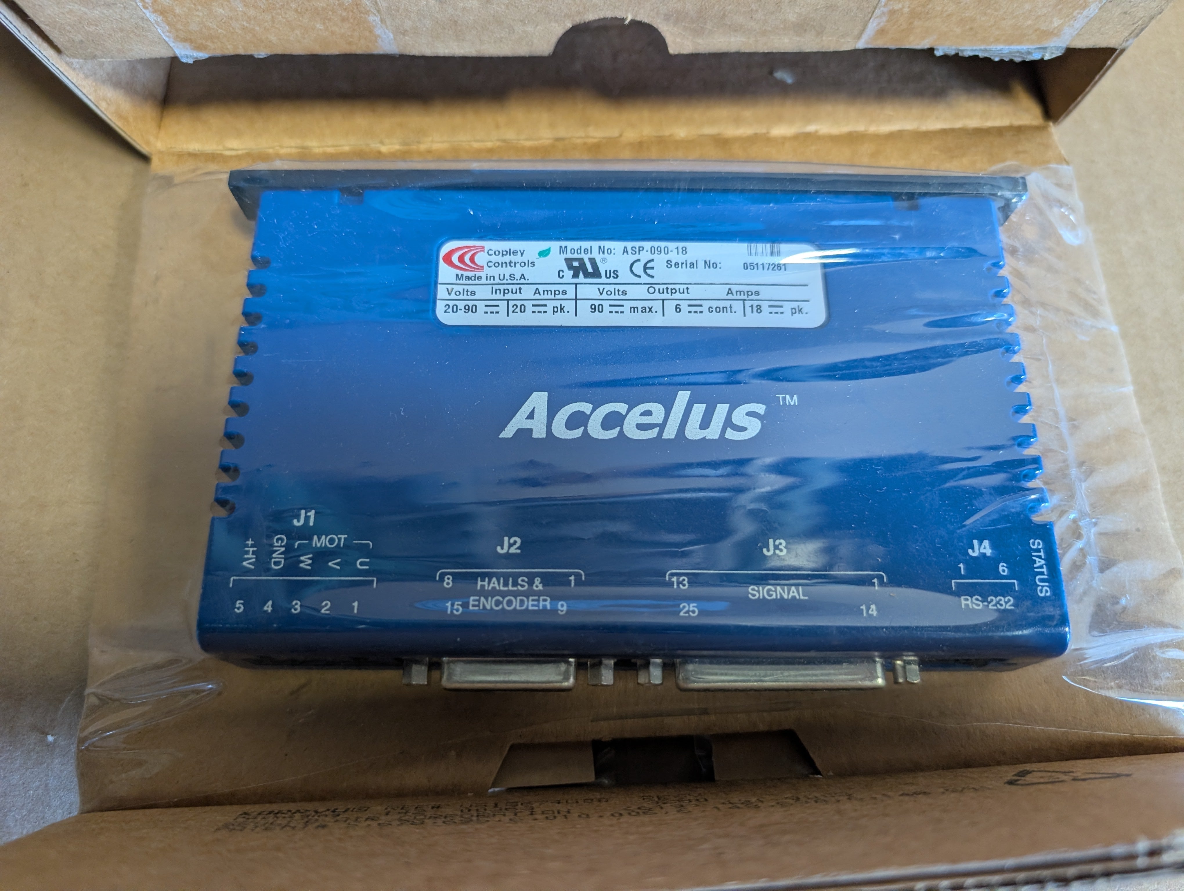 Copley Controls Accelus ASP-090-18 Servo Drive New NIB